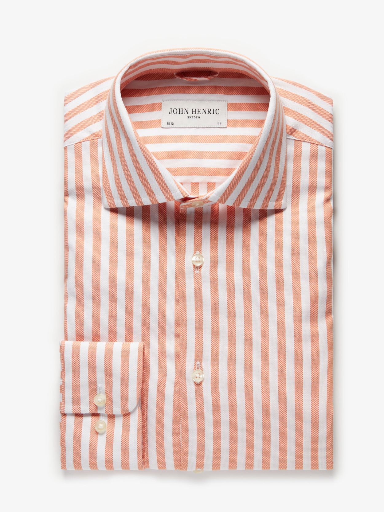 Orange Block Striped Shirt