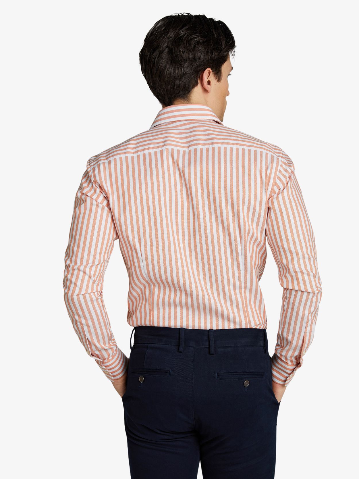 Orange Block Striped Shirt