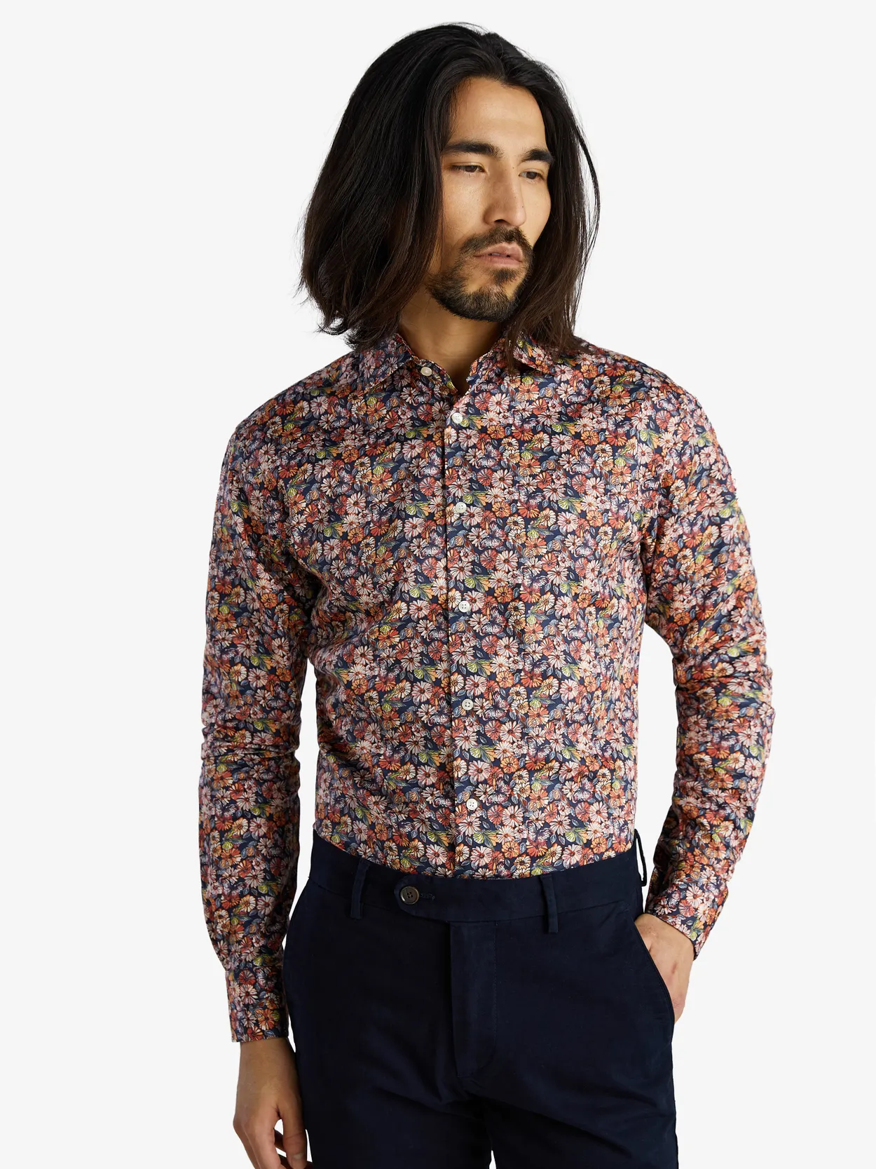 Blue Floral Shirt