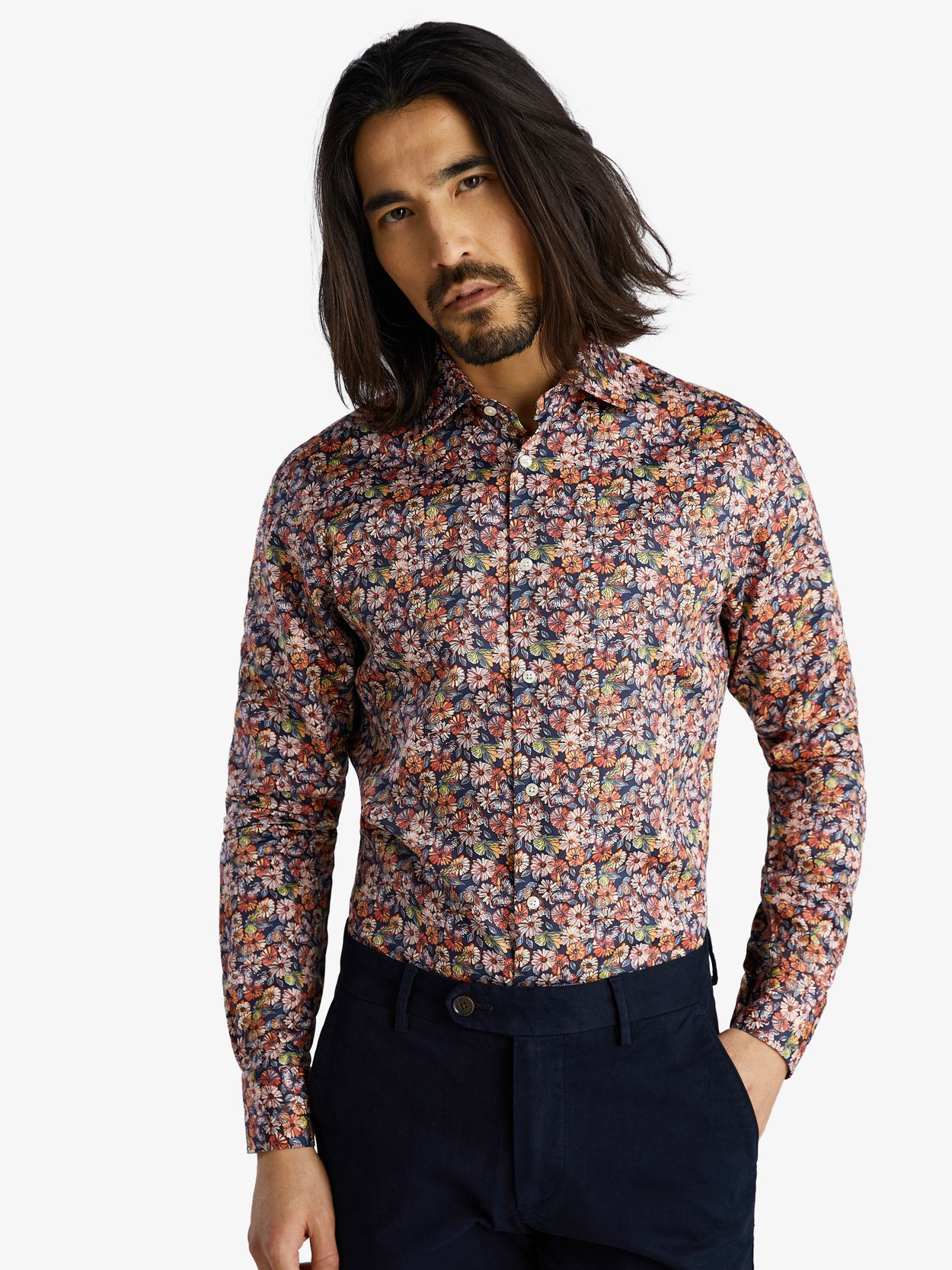 Mens floral hotsell shirts long sleeve