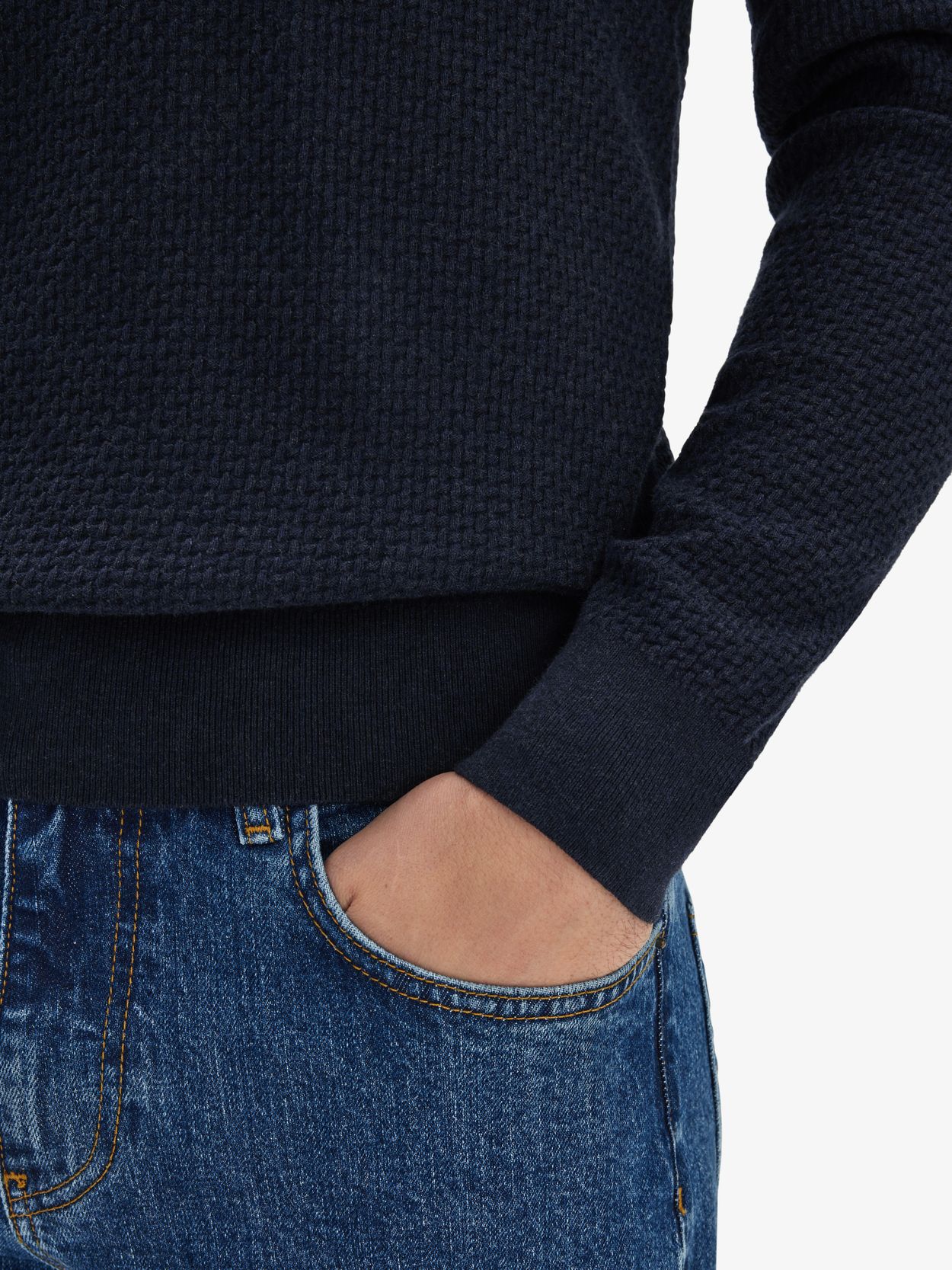 Blue Cashmere Blend Polo Shirt