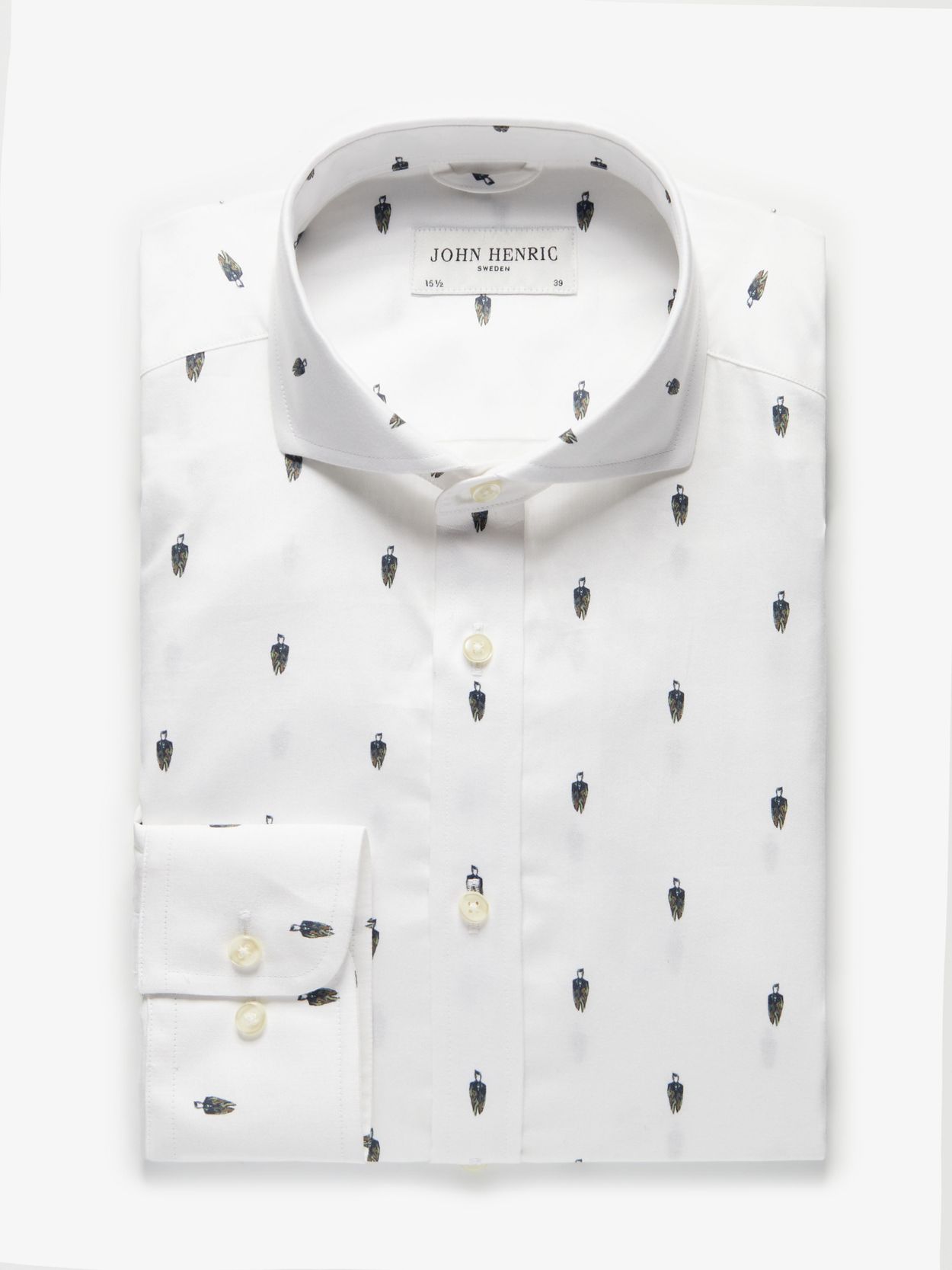 Hvid Mønstret Skjorte