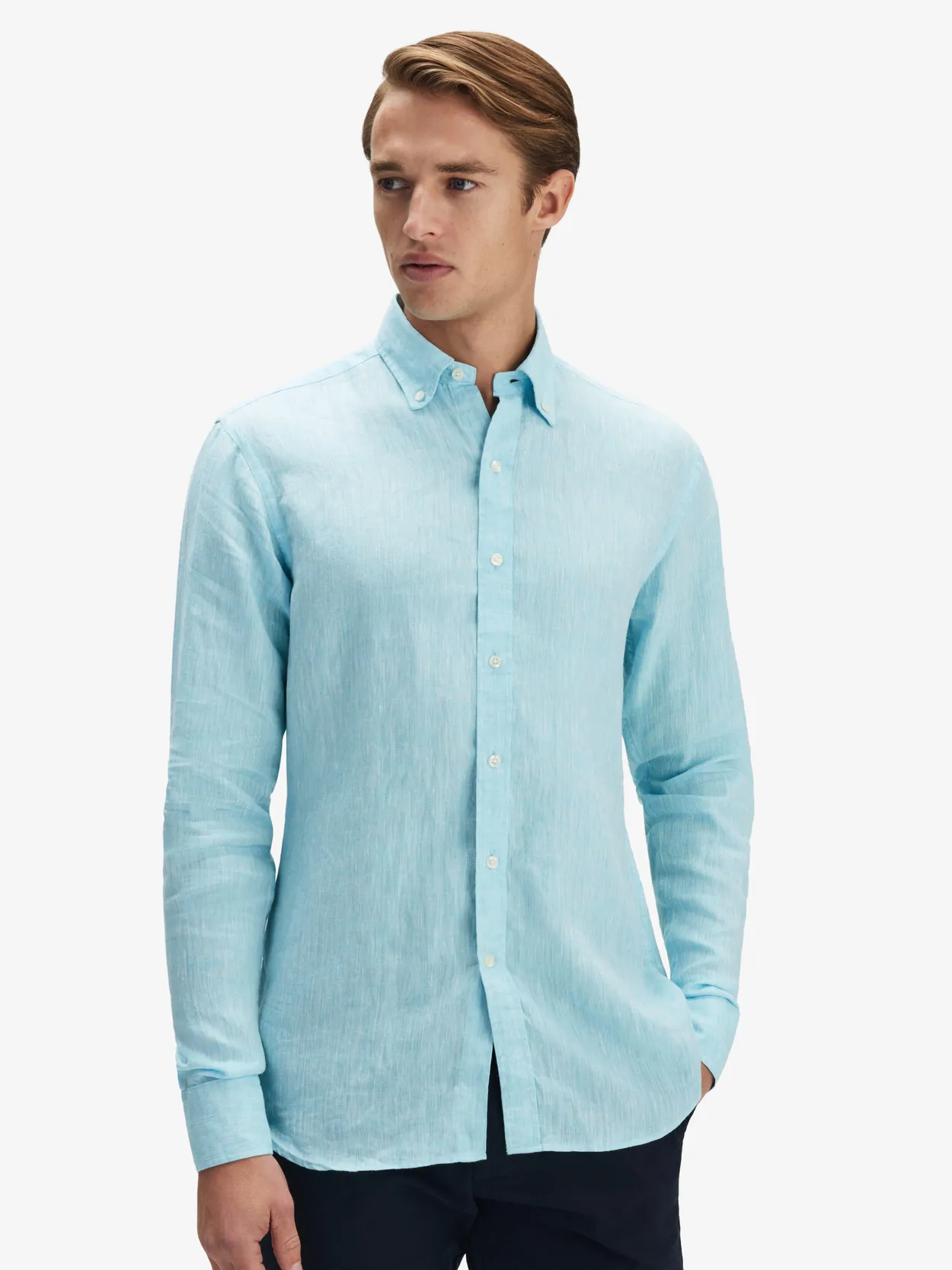 Turquoise Linen Shirt