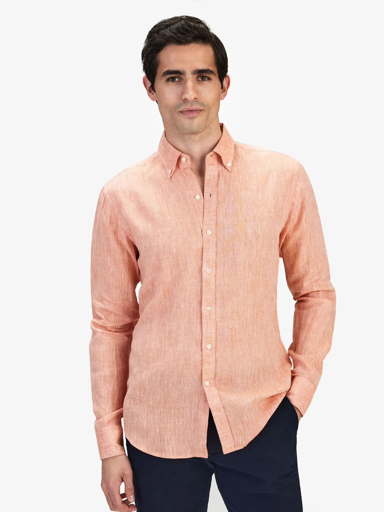 Natural Linen Men Shirt With Coconut Husk Buttons , Linen Color Stripe  Pattern, Luxury Summer Linen Shirt for Men European Linen -  Canada