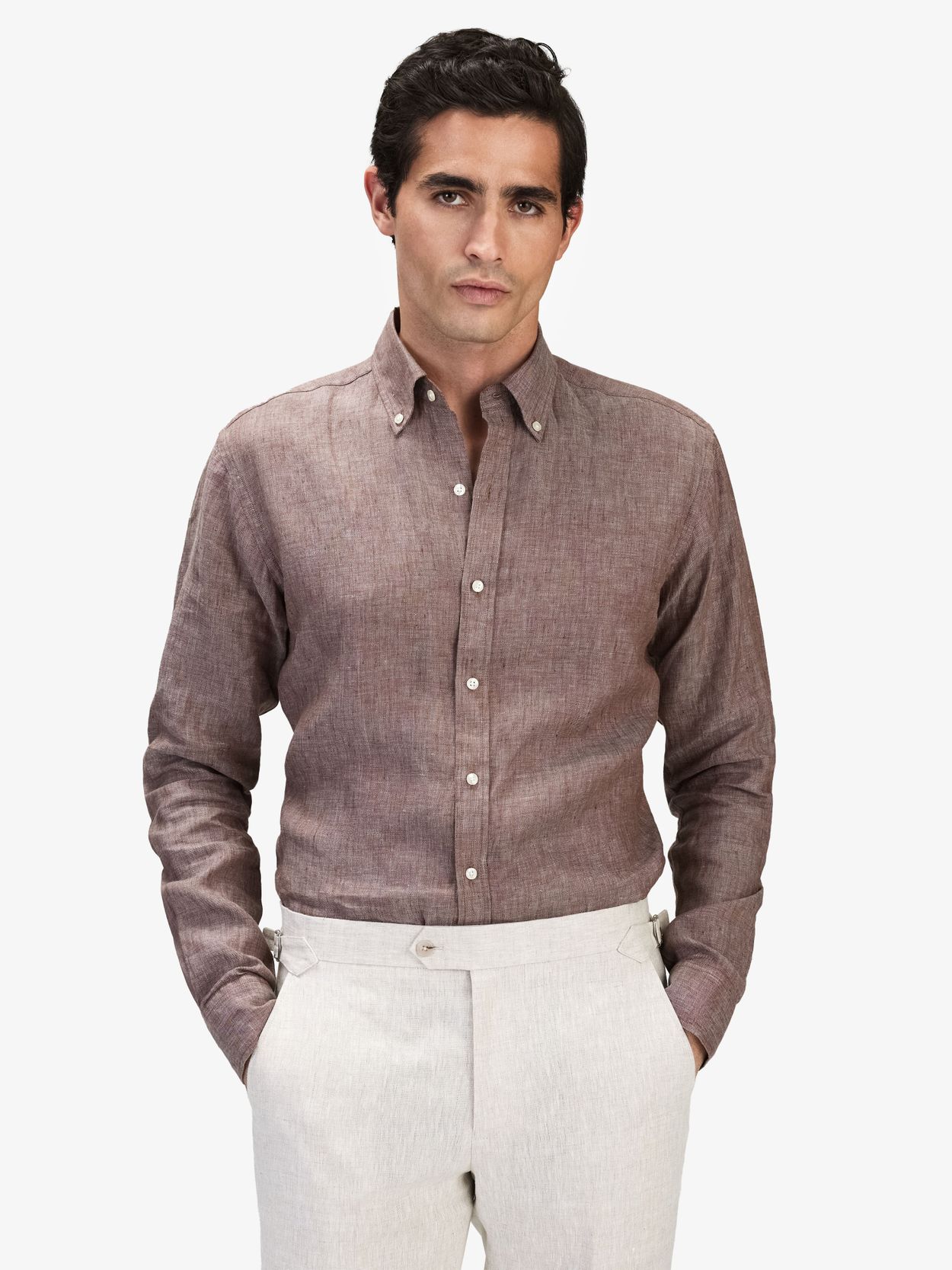 Brown Linen Shirt