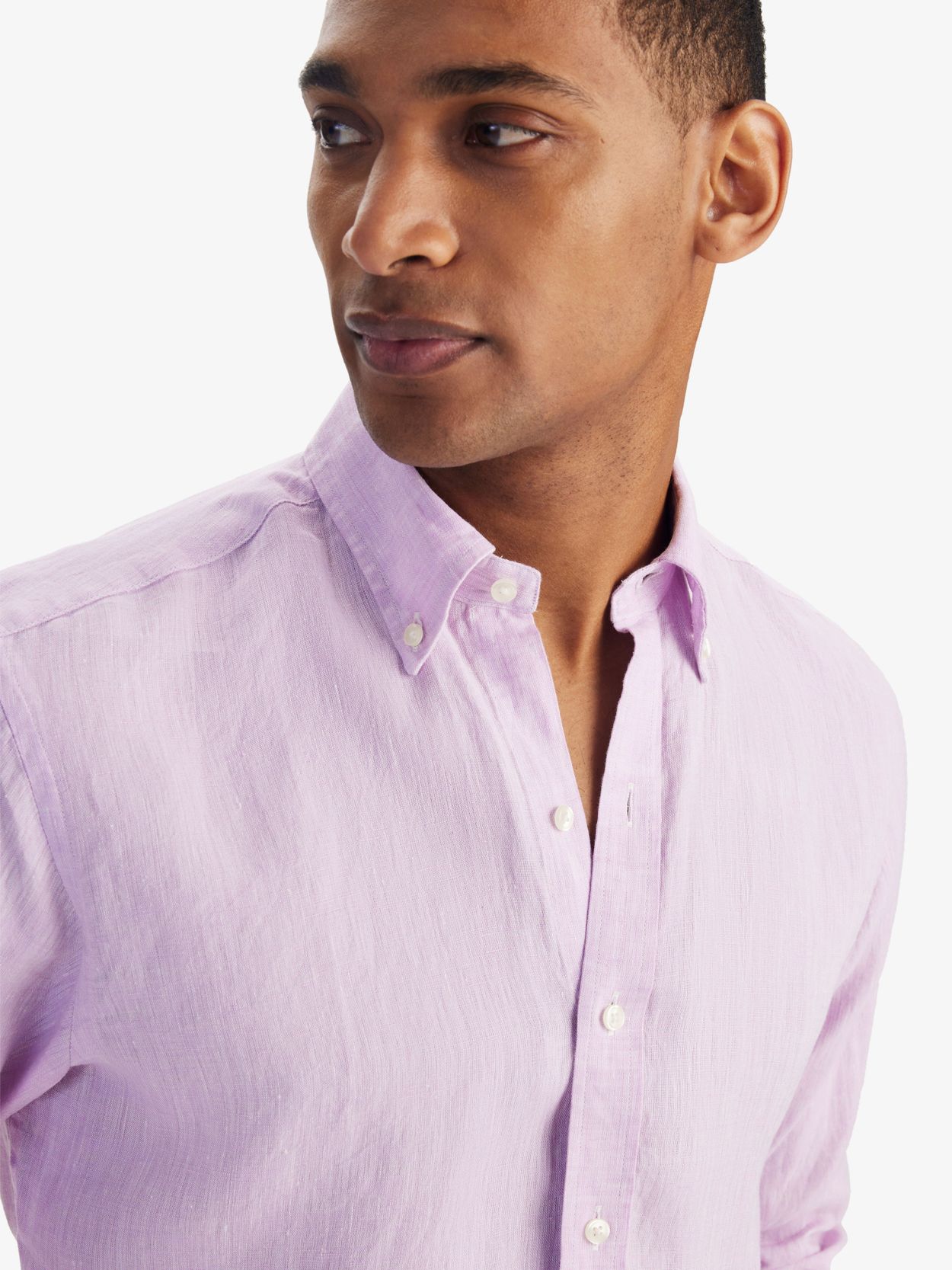 Mens Linen Shirt: LILAC