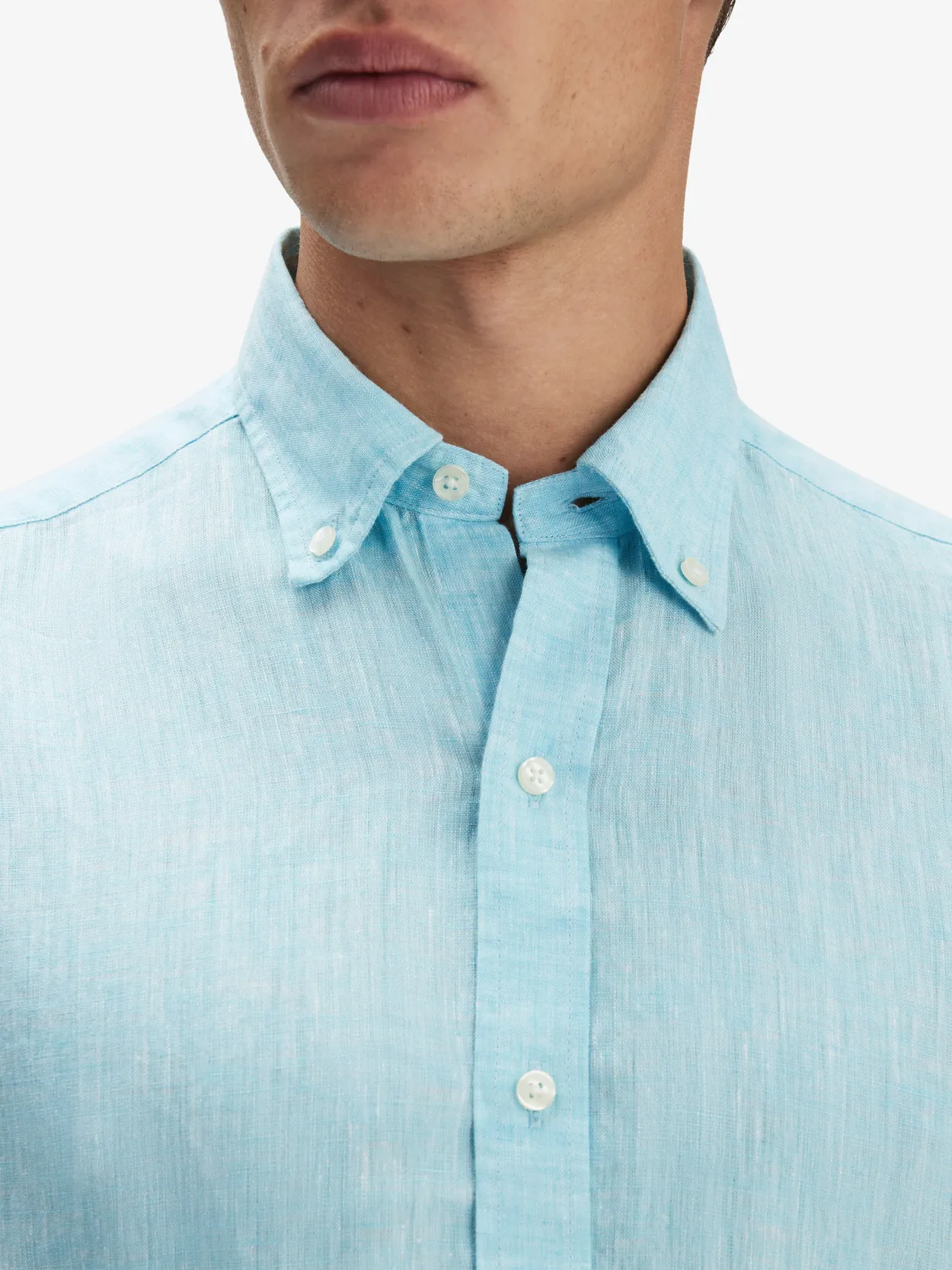 Chico's Design Turquoise Linen Blouse  Linen blouse, Turquoise shirt, Tops  designs