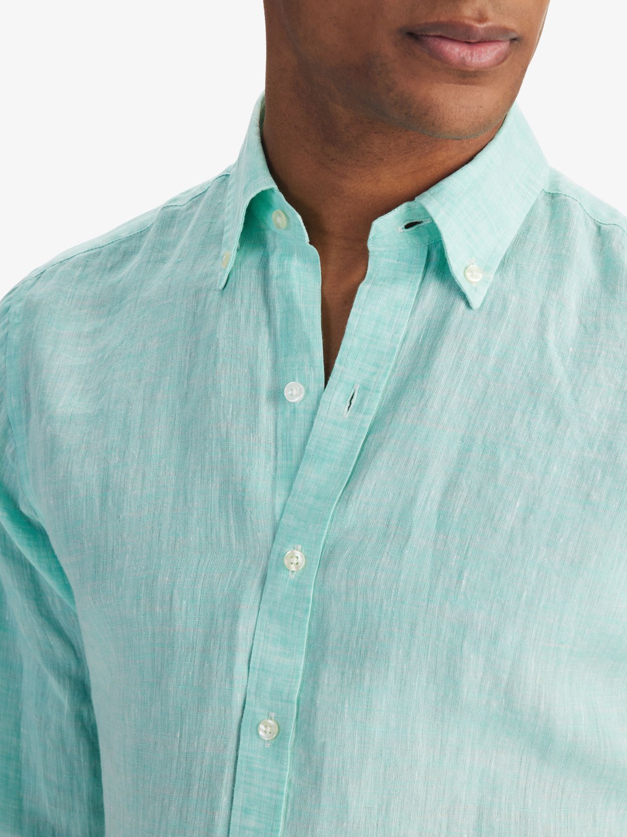 sea green linen shirt