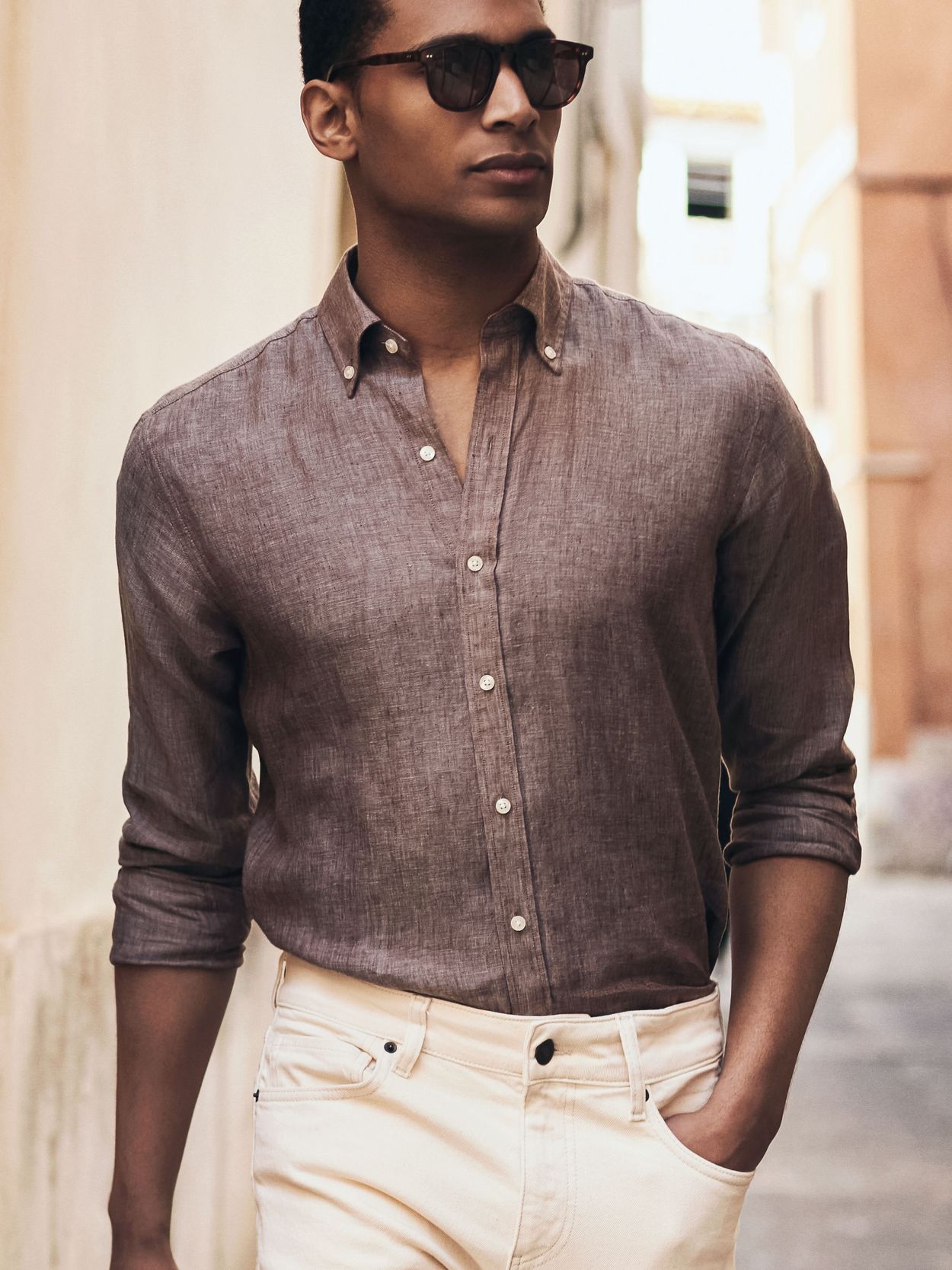 Brown Linen Shirt