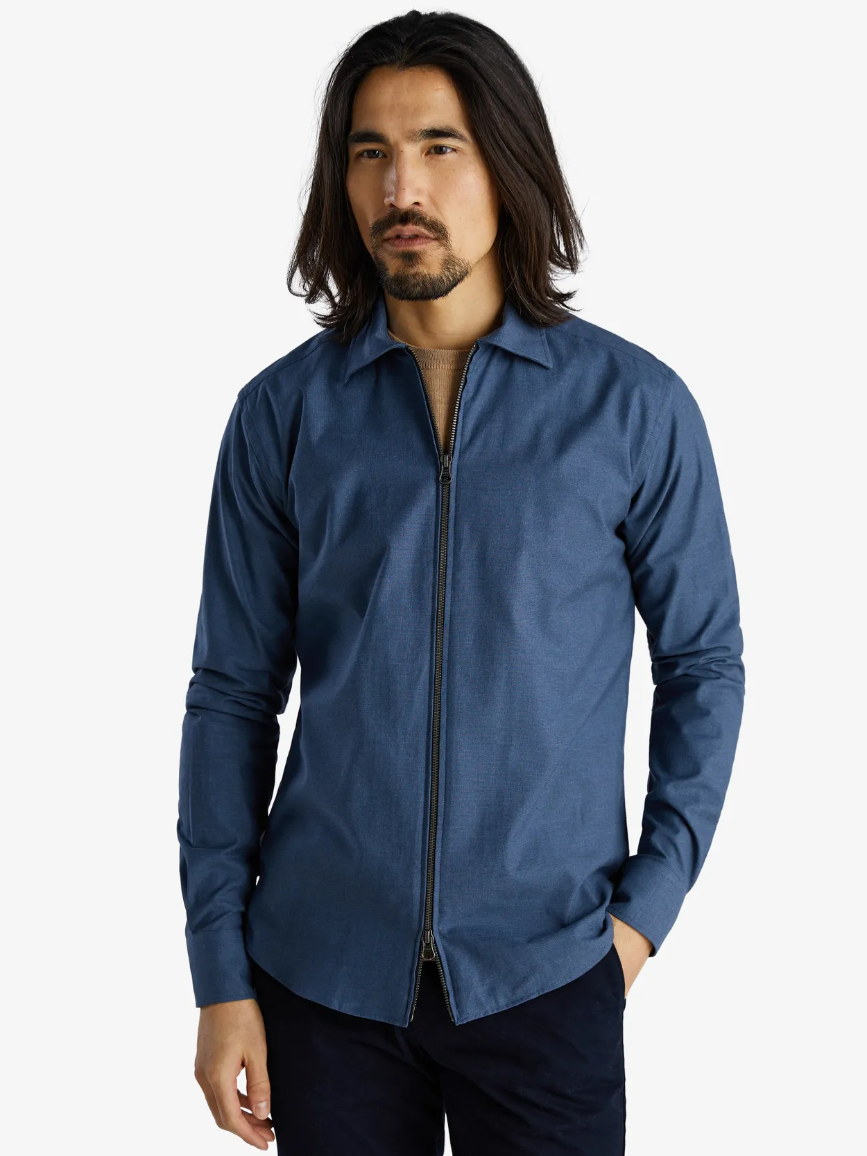 Blue Zipper Shirt