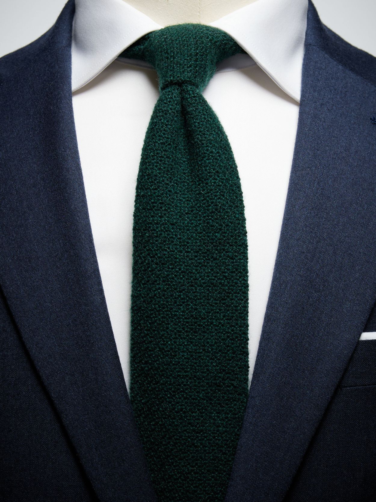 Green Knitted Cashmere Tie