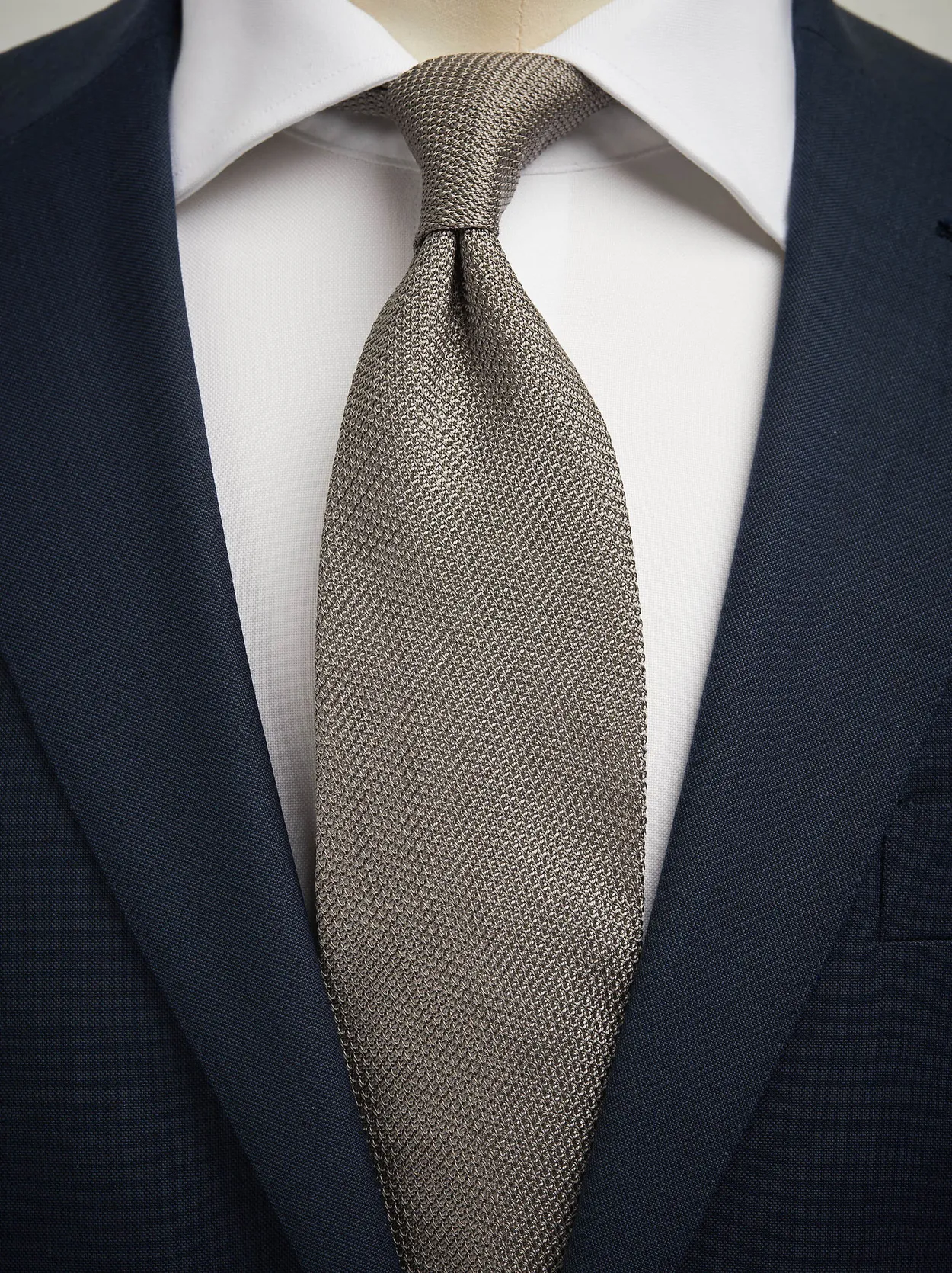 Grey Grenadine Tie
