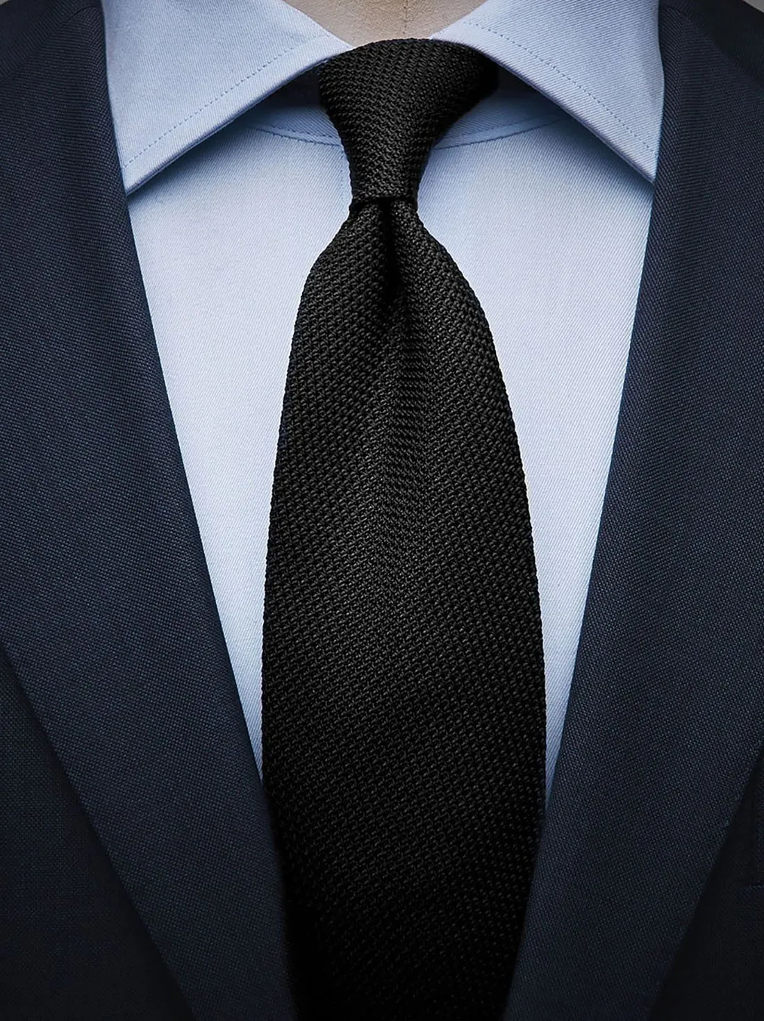 Black Grenadine Tie