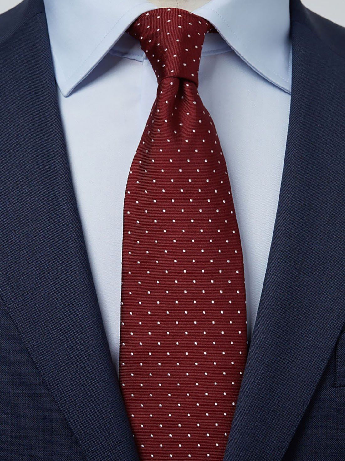 Burgundy Dot Tie