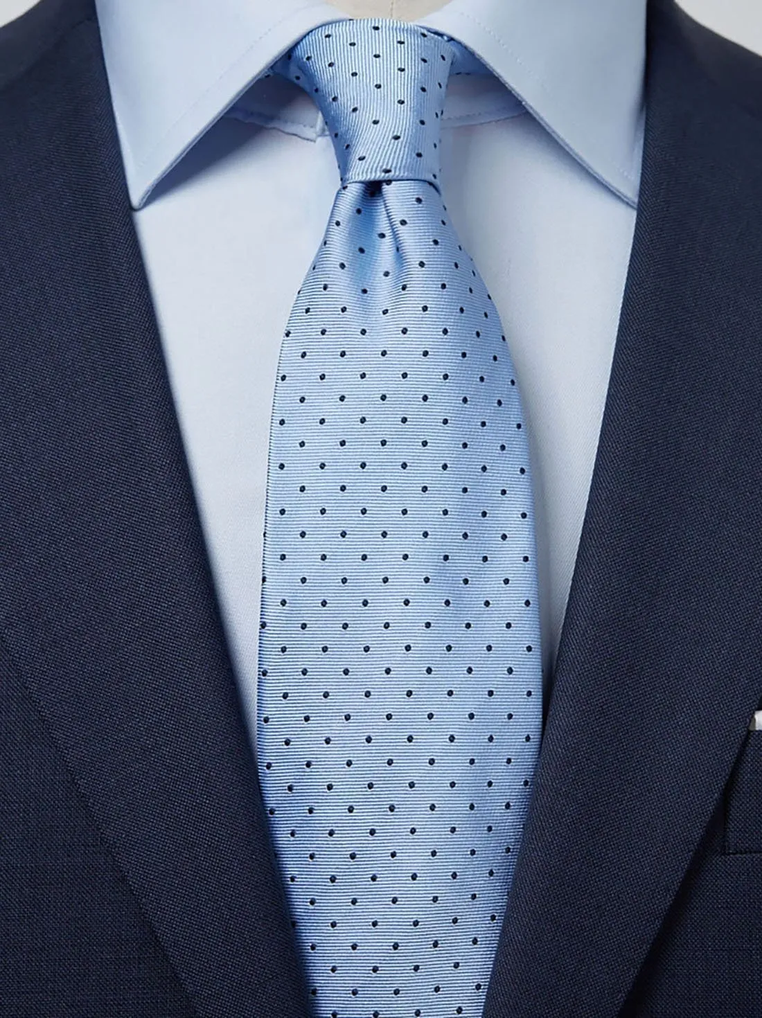 Light Blue Dot Tie