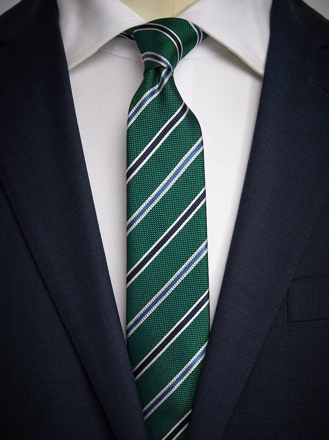Green & Blue Tie Striped