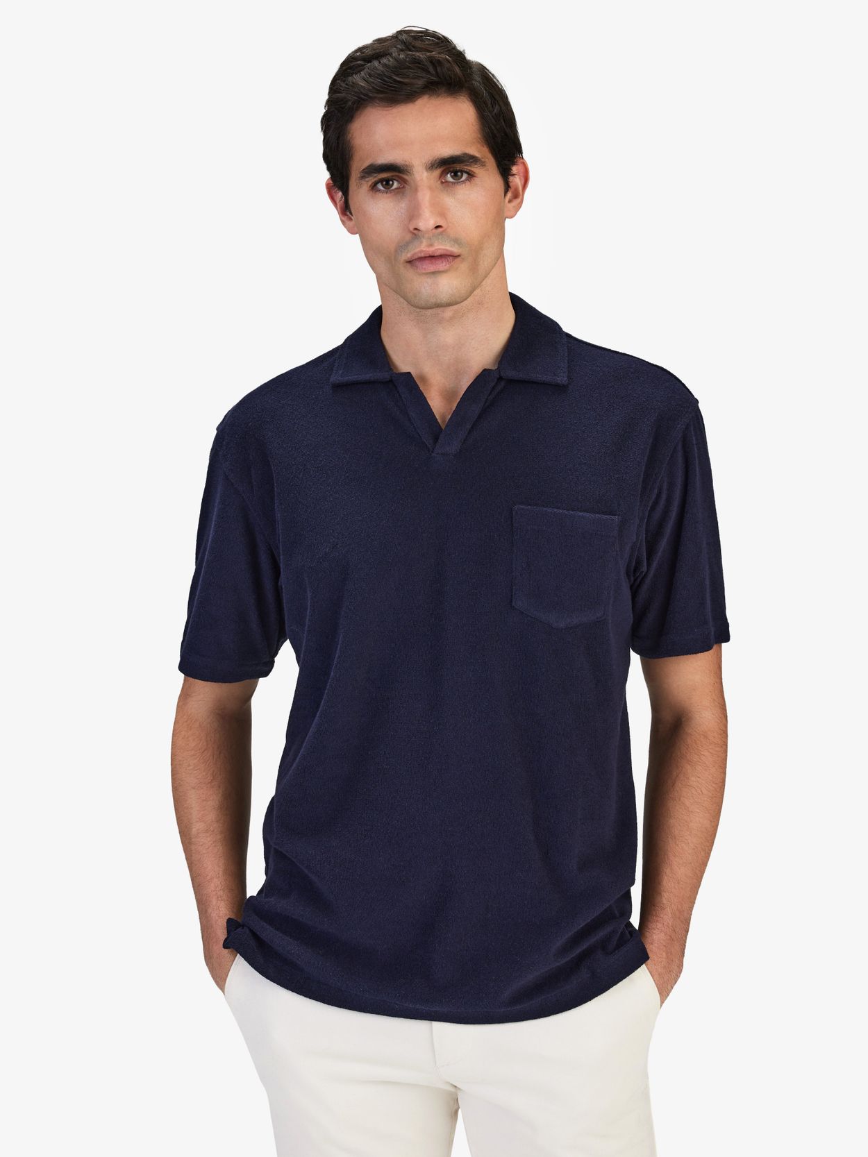 Navy Blue Terry Polo