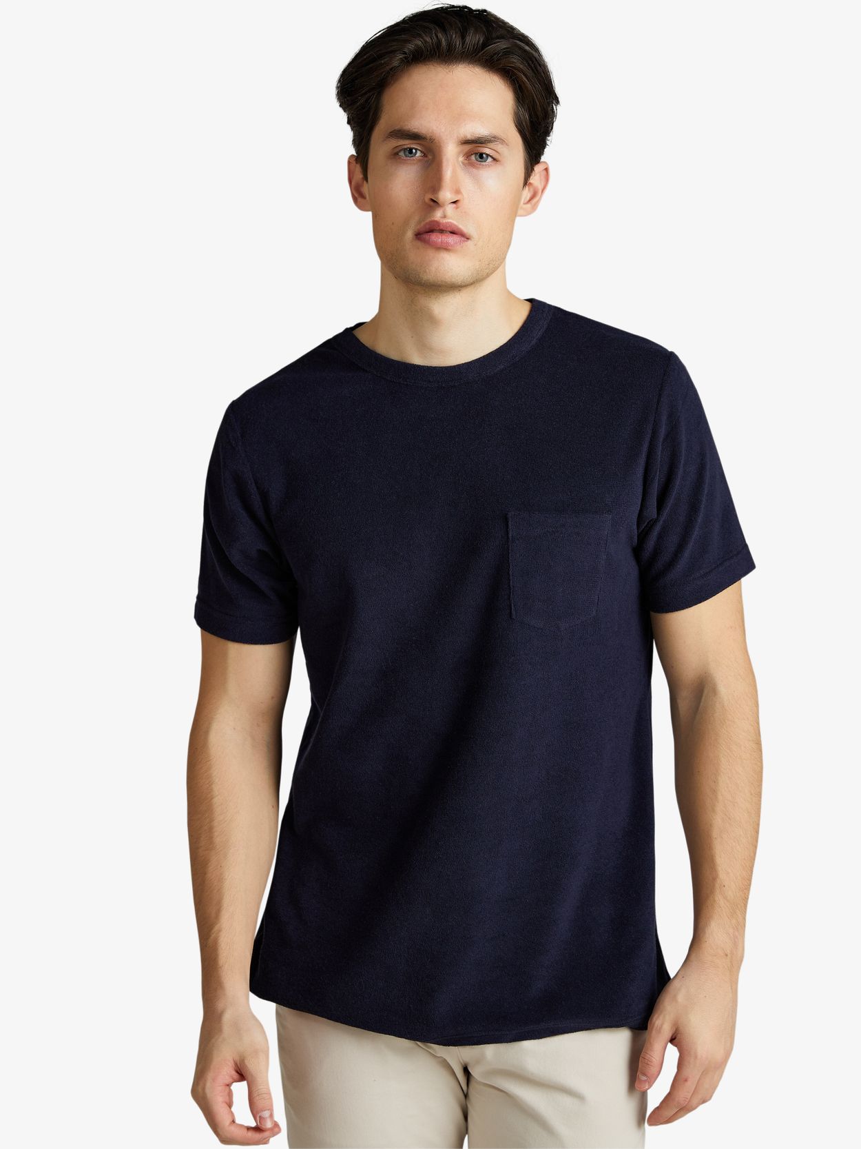 Mørkeblå Terry T-Shirt