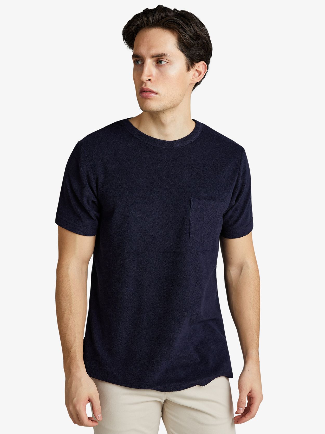 Mørkeblå Terry T-Shirt