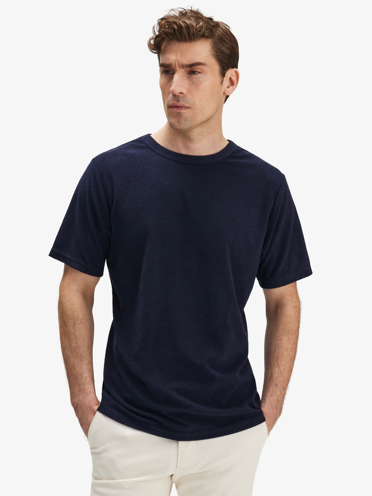 Mörkblå Terry T-Shirt