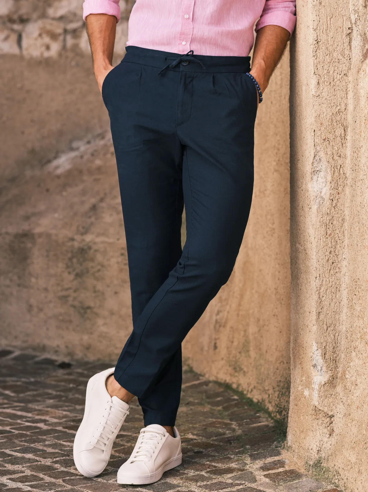 Blue Linen Trousers Marquise