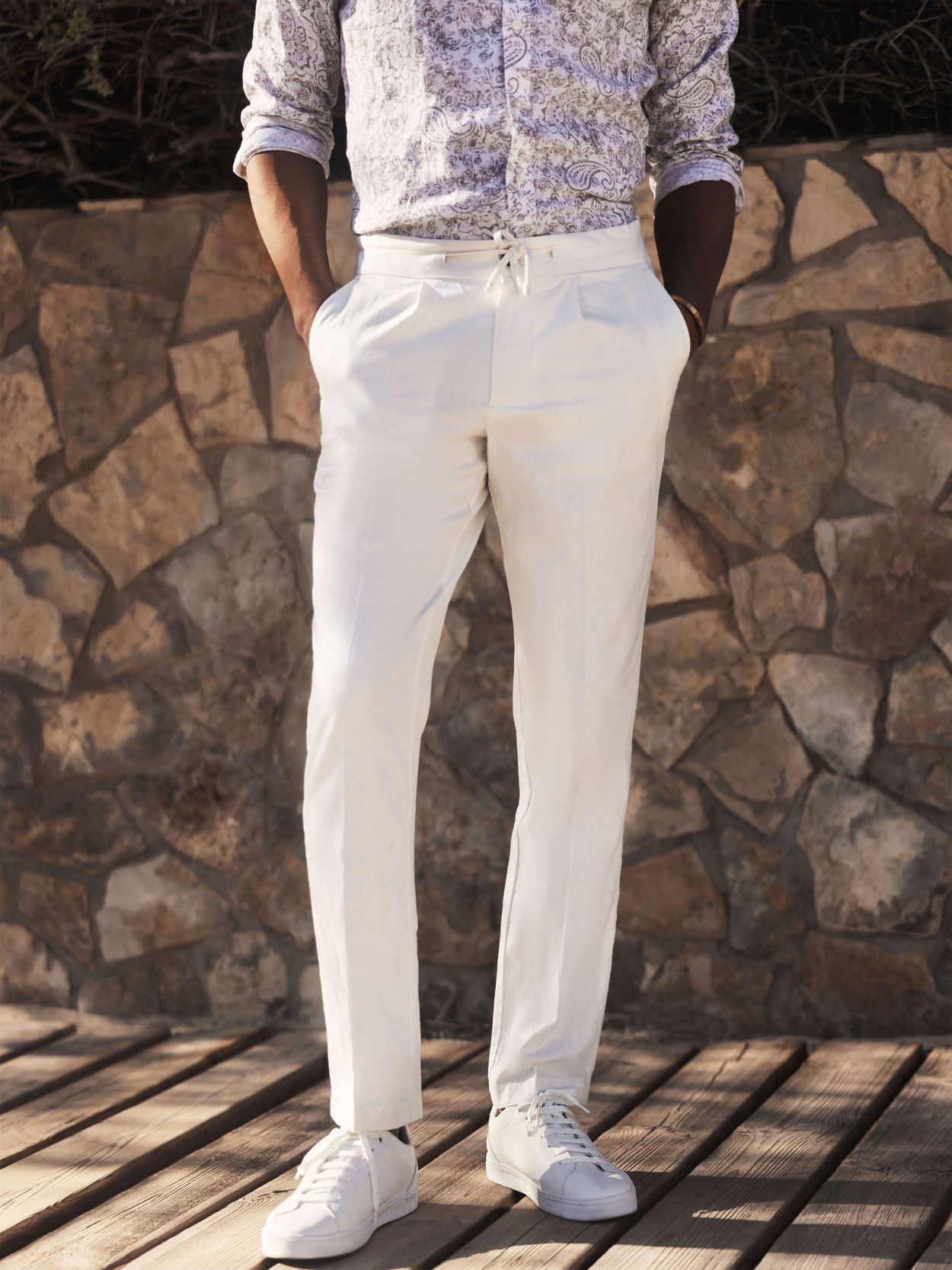 White Linen Trousers Marquise