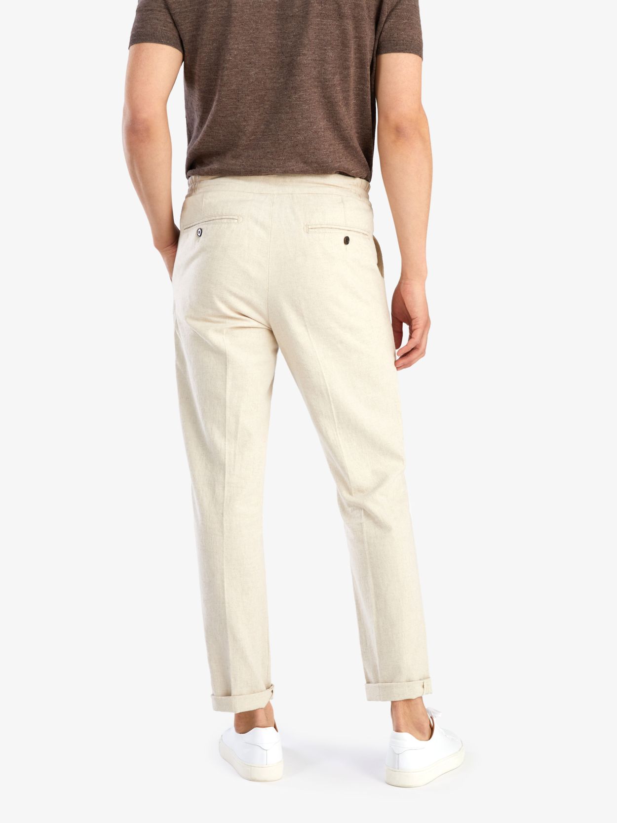 Beige Linen Trousers Marquise
