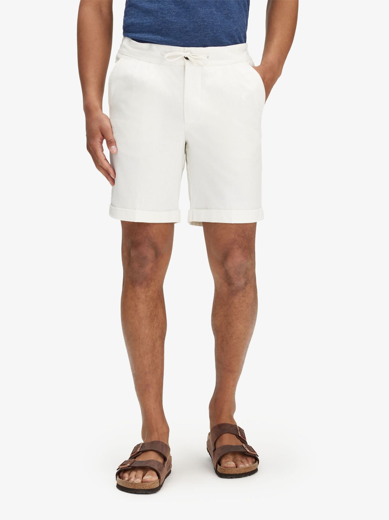 White Linen Shorts Maine