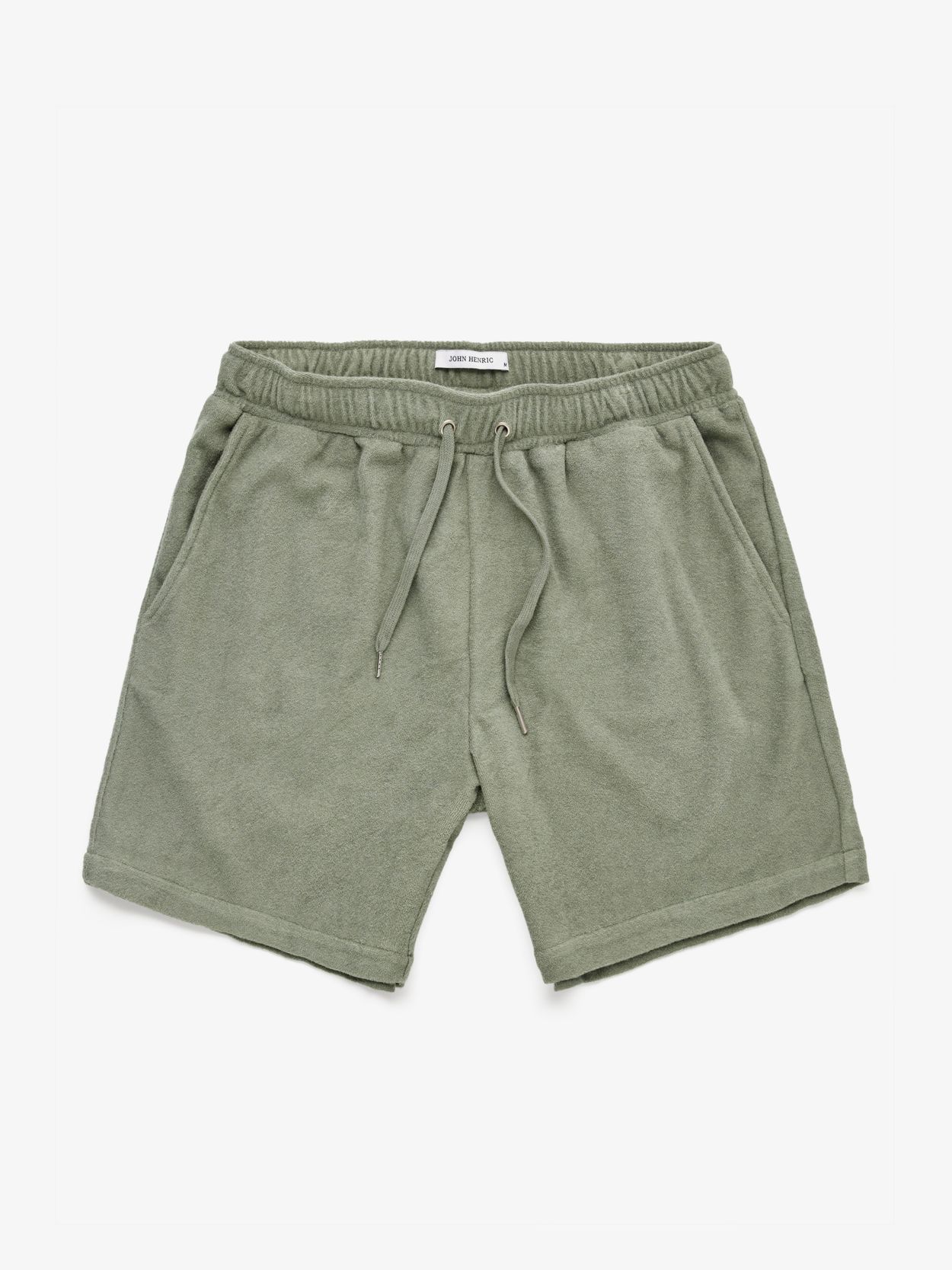 Olive Green Terry Shorts