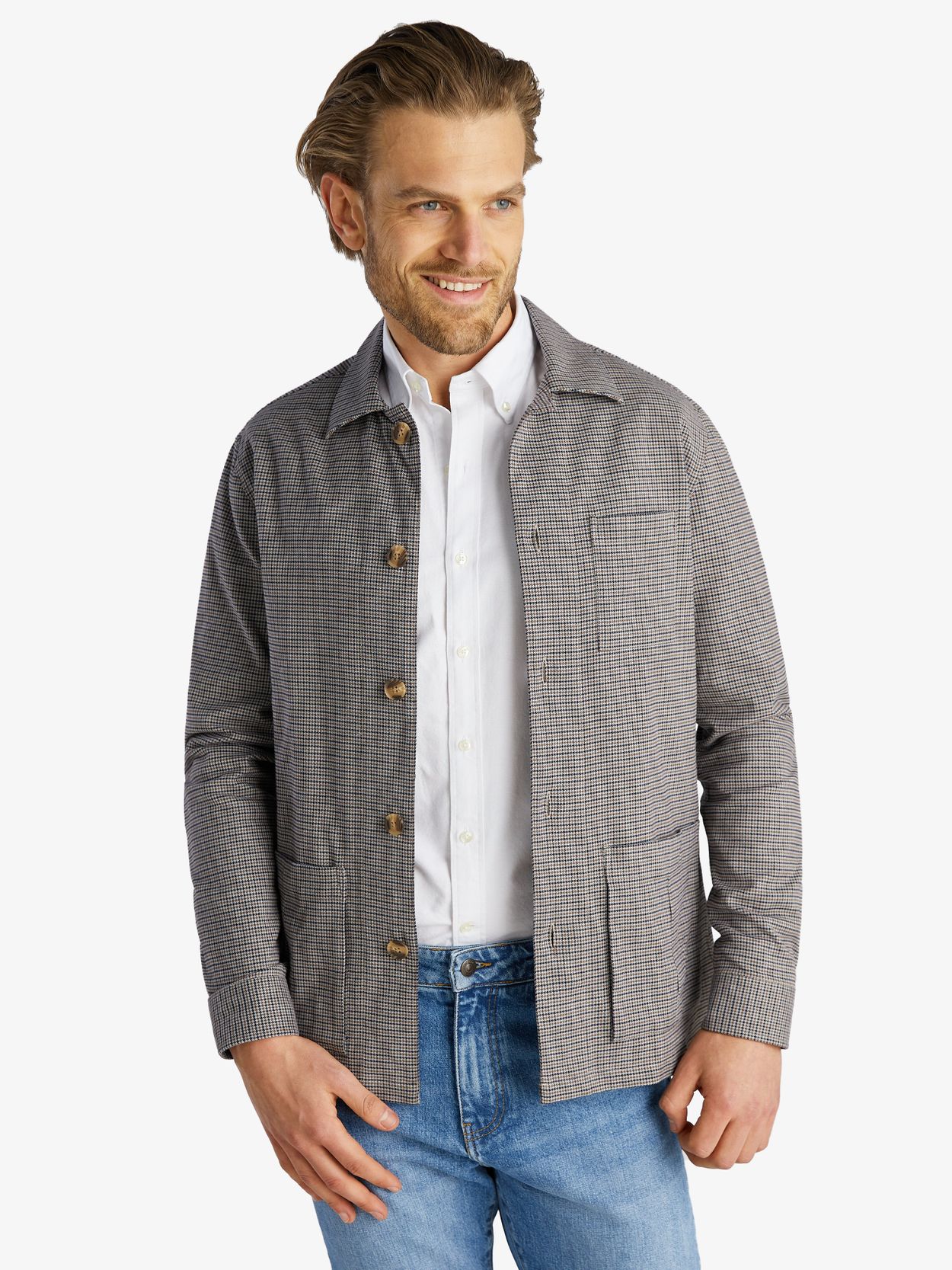 Bruine & Blauwe Overshirt