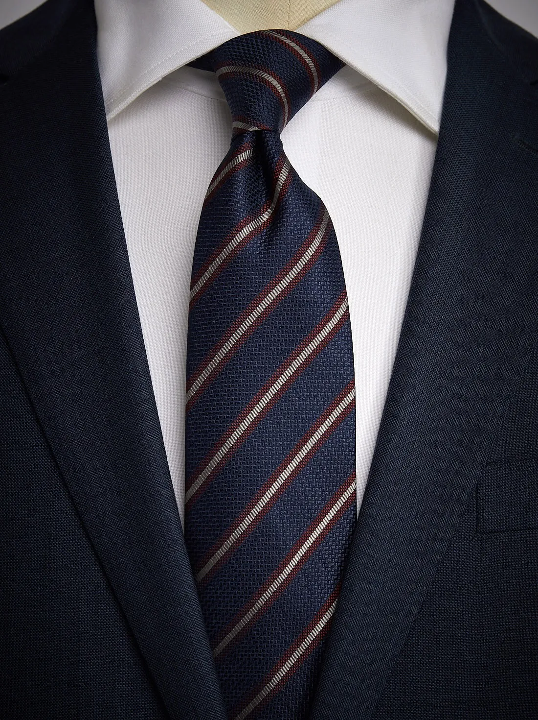 Blue & Burgundy Tie Striped