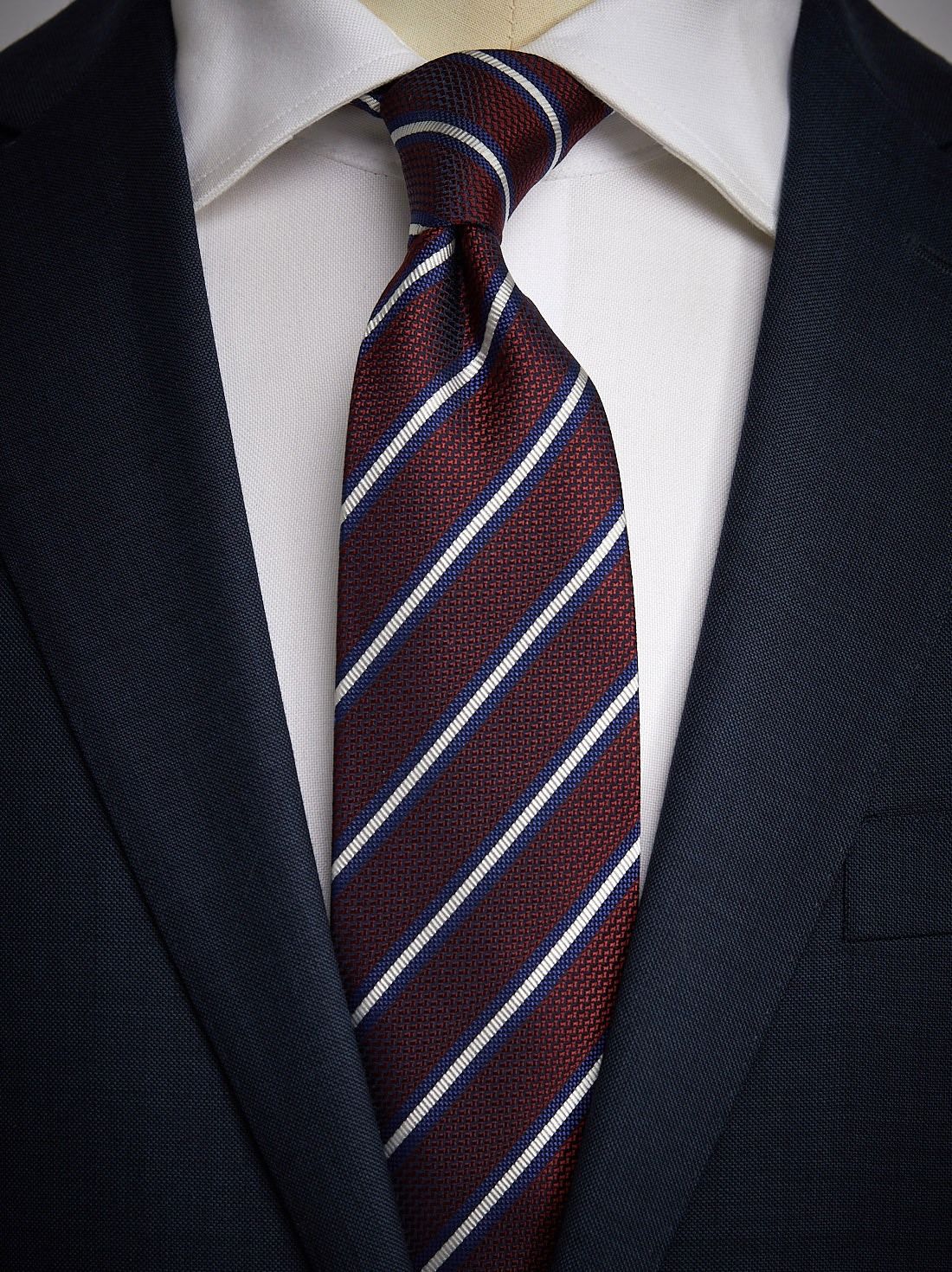 Burgundy Tie Striped