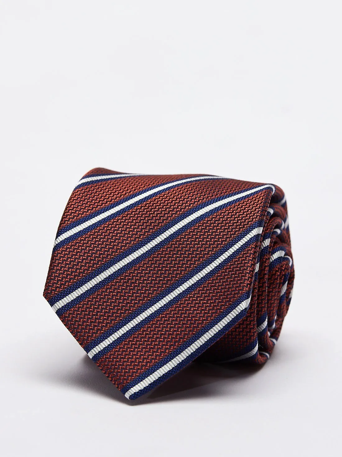 Dark Orange Tie Striped