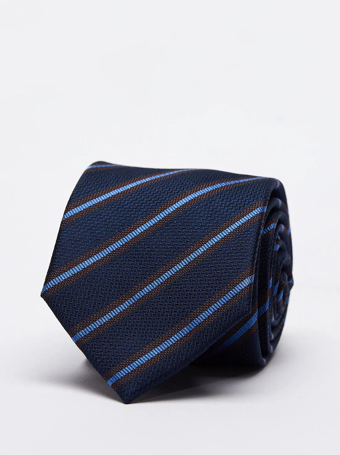 Blue & Brown Tie Striped
