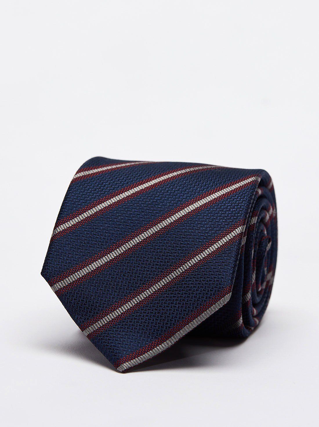 Blue & Burgundy Tie Striped