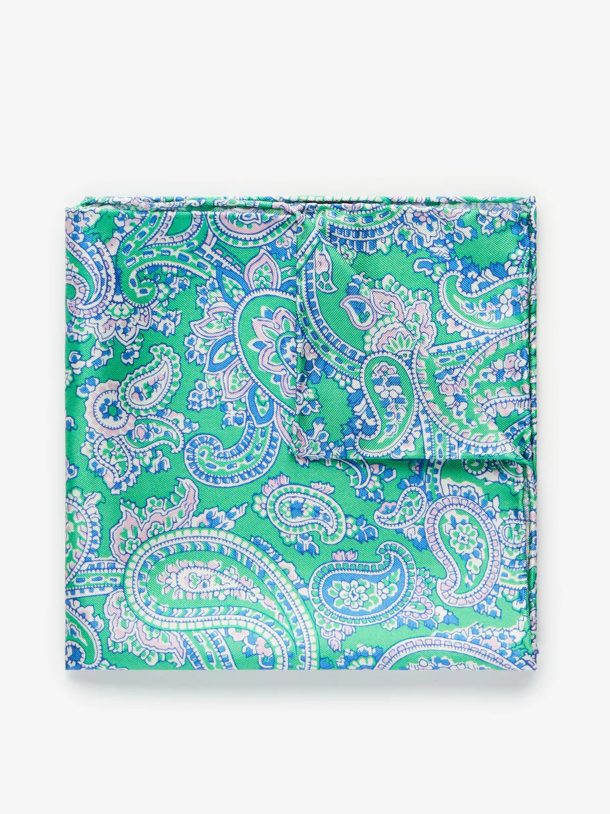 Groene Pochet Paisley