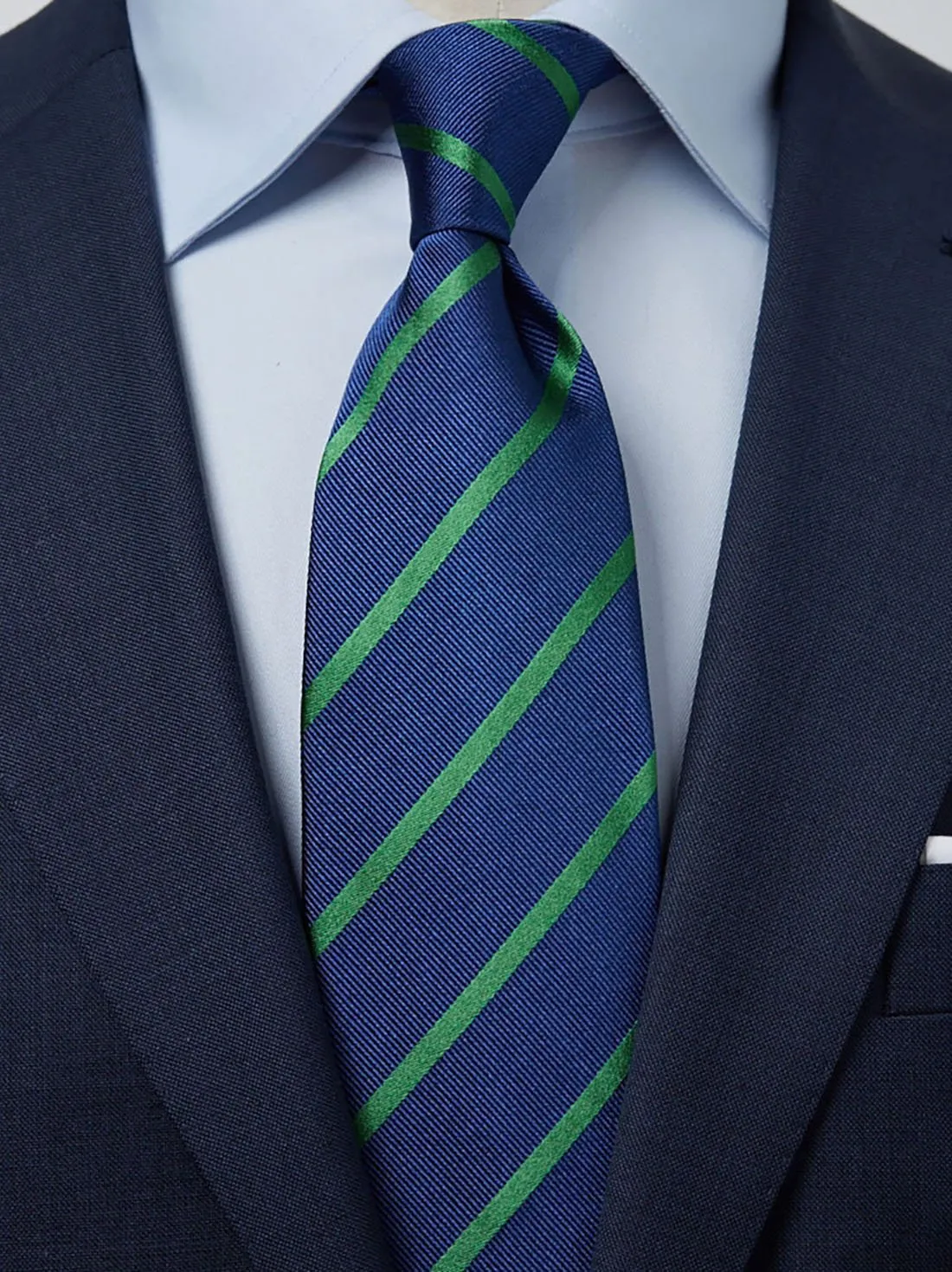 Blue & Green Tie Striped