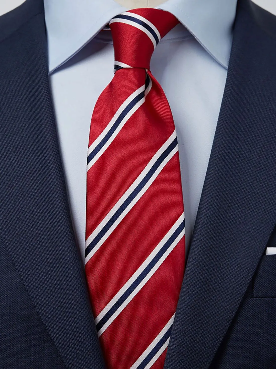 Red & Blue Tie Striped