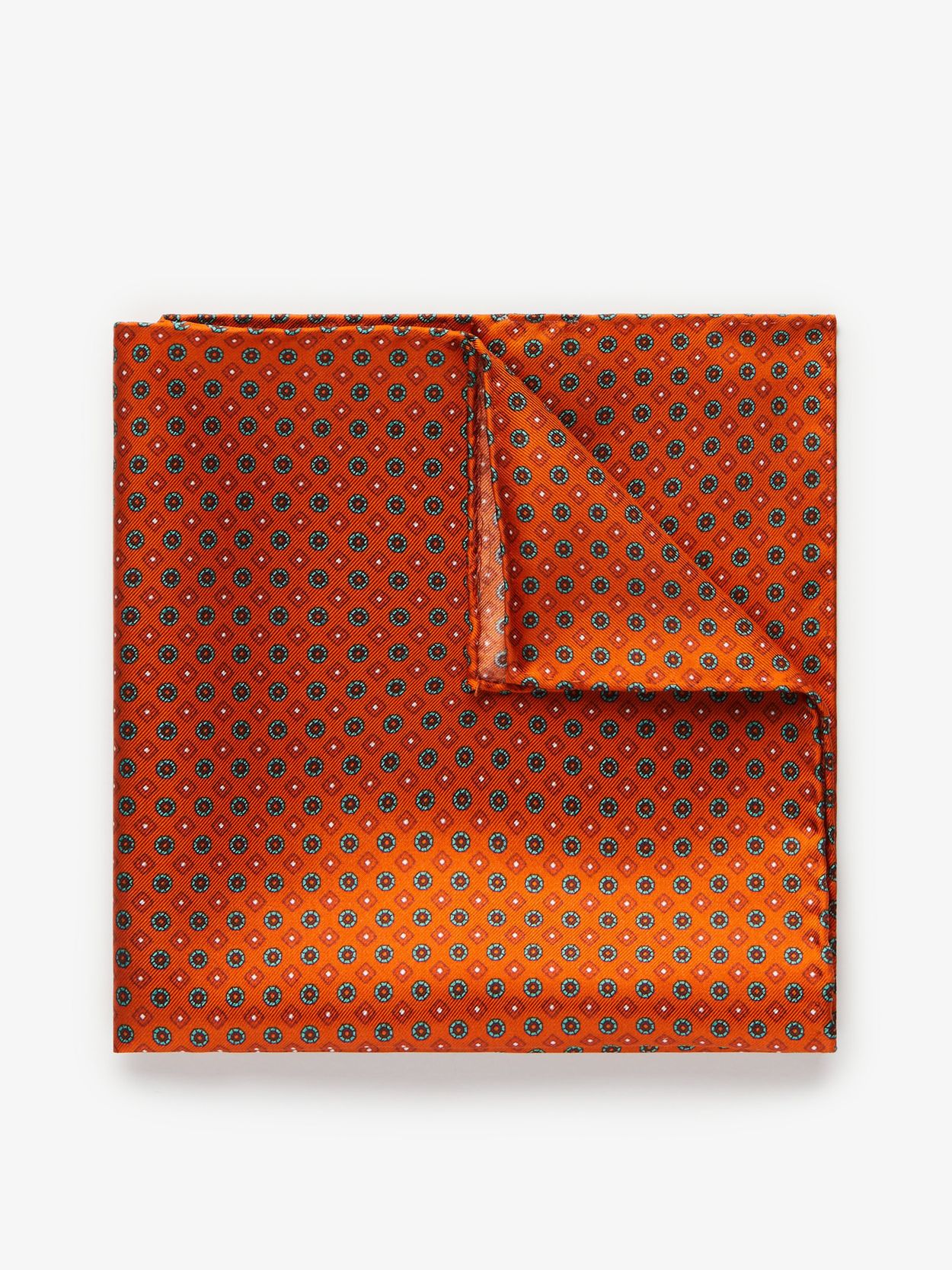 Orange Pocket Square Geometric