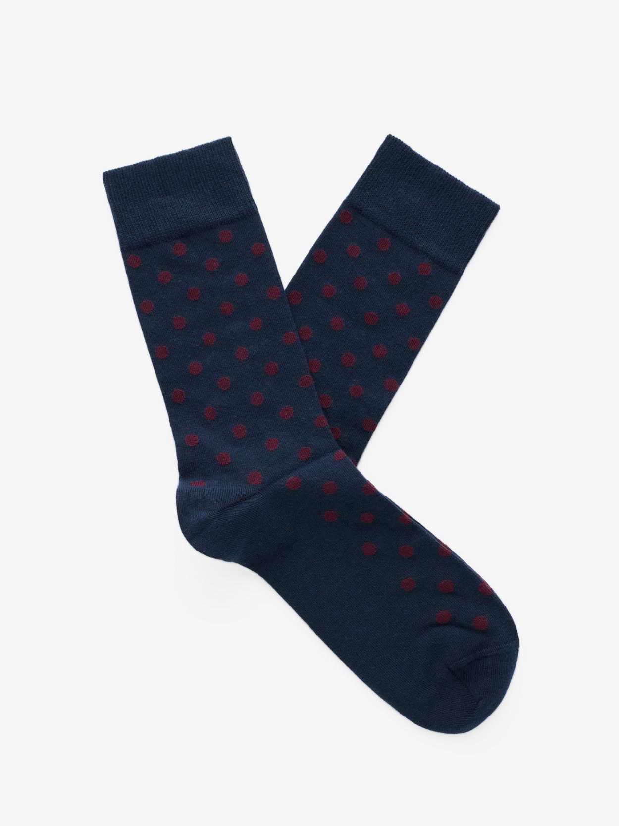 Navy & Burgundy Socks - Cotton Dotted - Buy online | John Henric