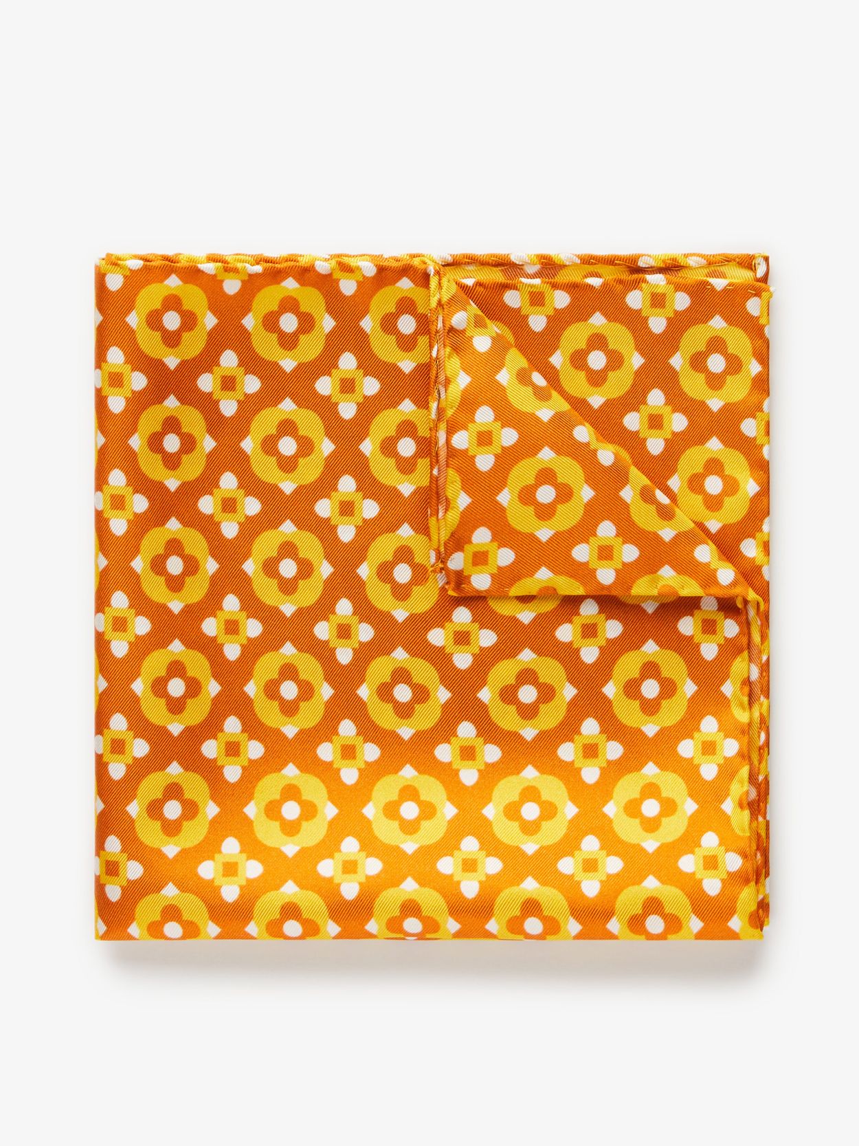 Yellow Pocket Square Geometric