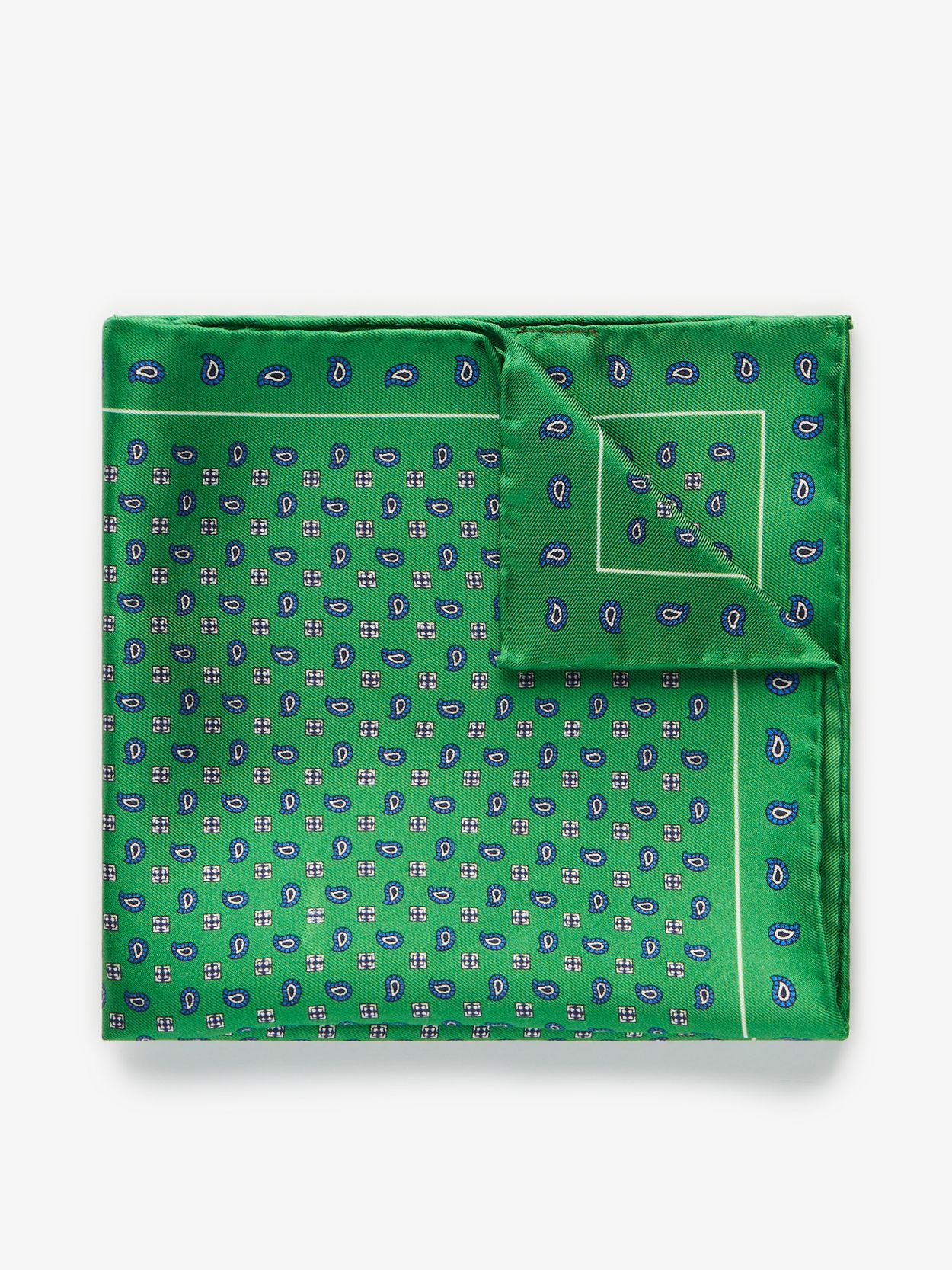 Grøn Lommetørklæde Paisley