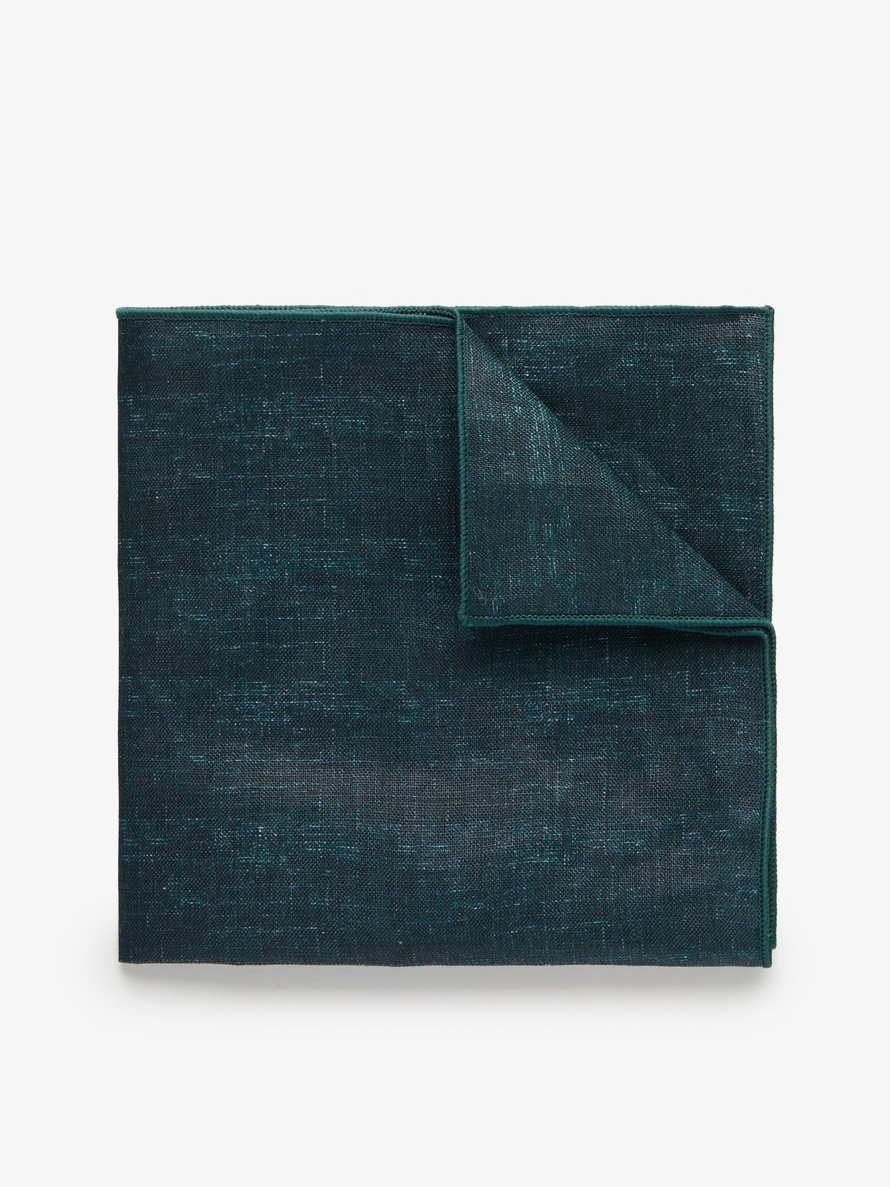 Green Pocket Square Linen