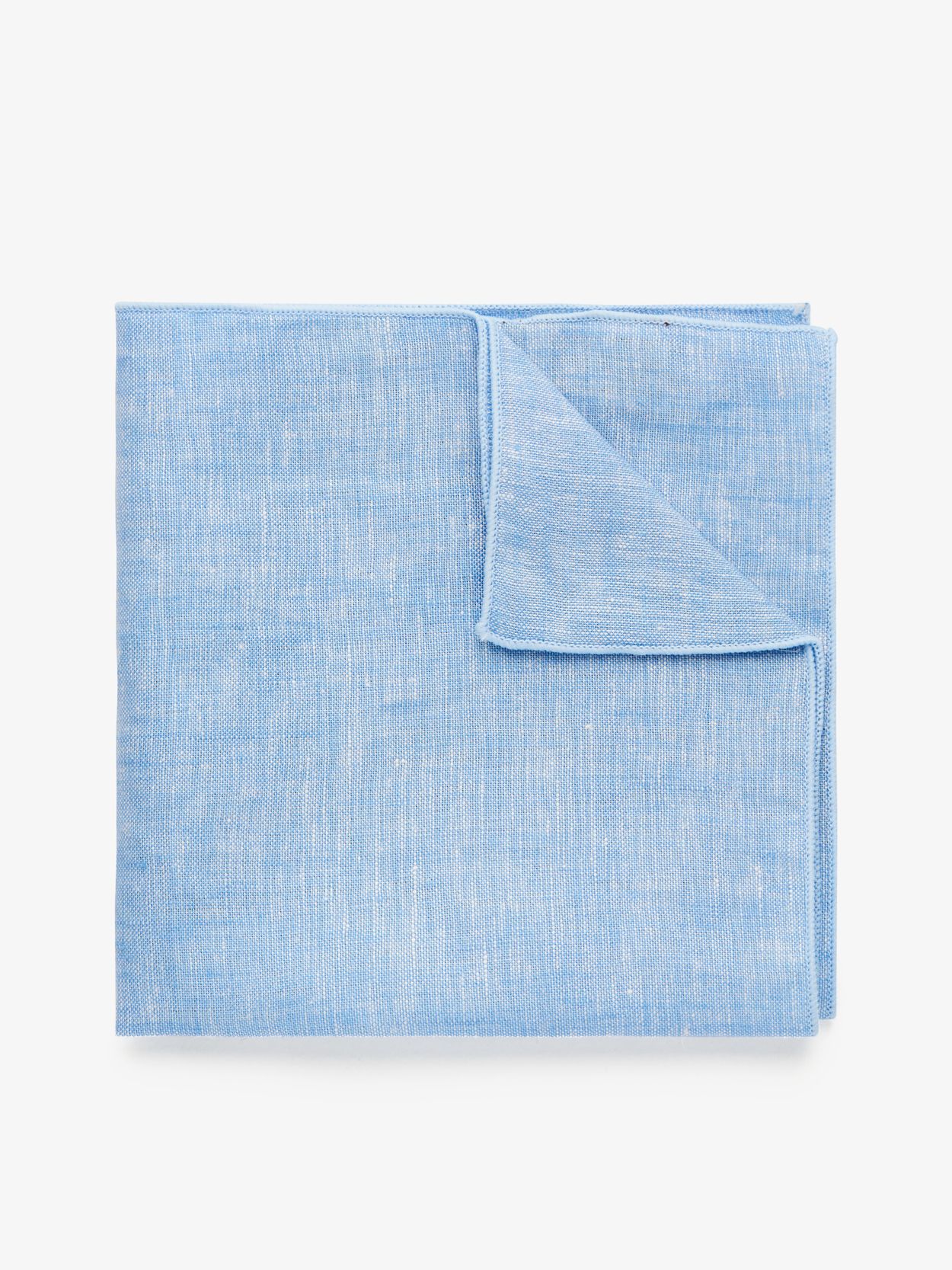 Light Blue Pocket Square Linen