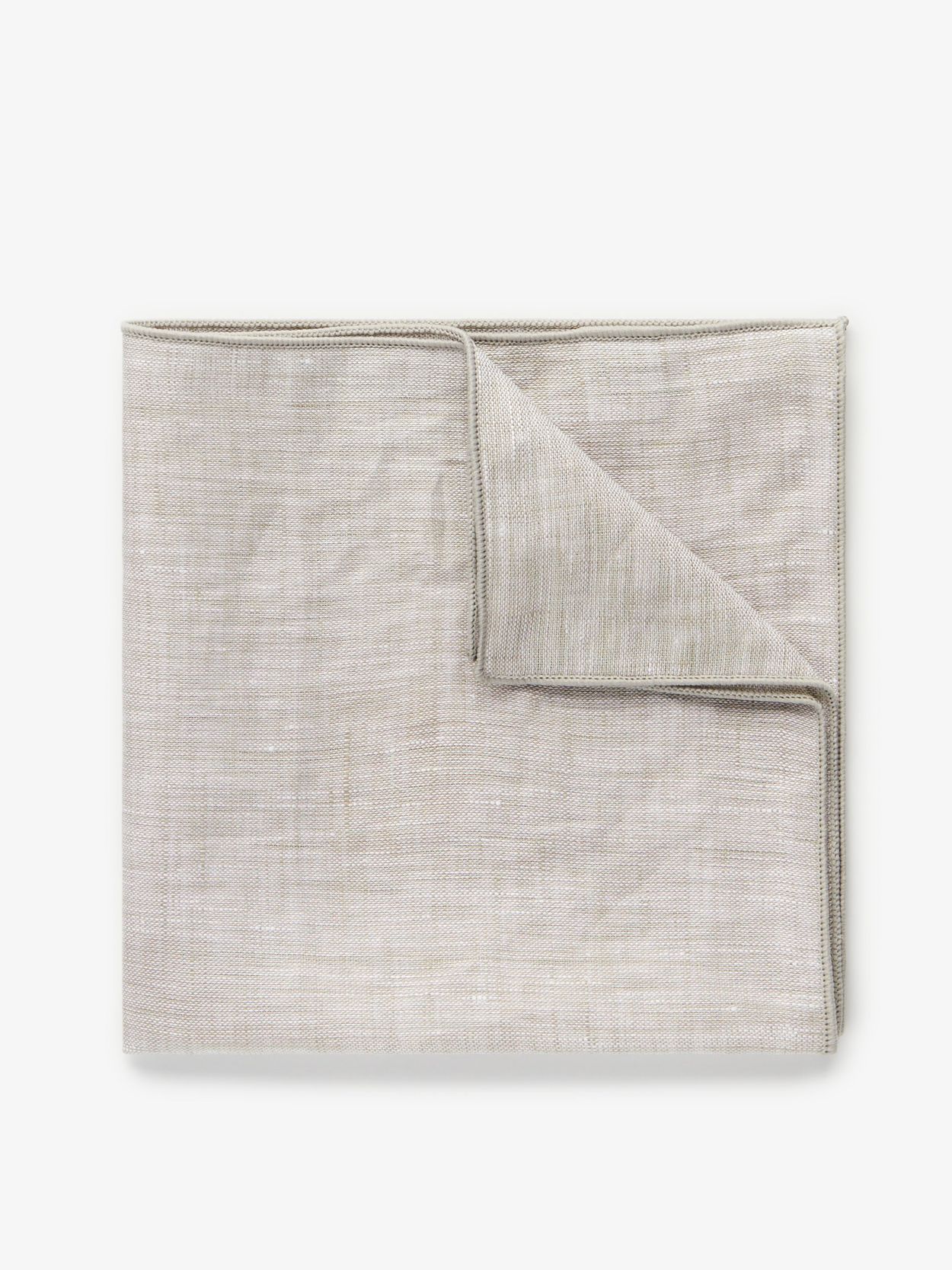 Grey Pocket Square Linen