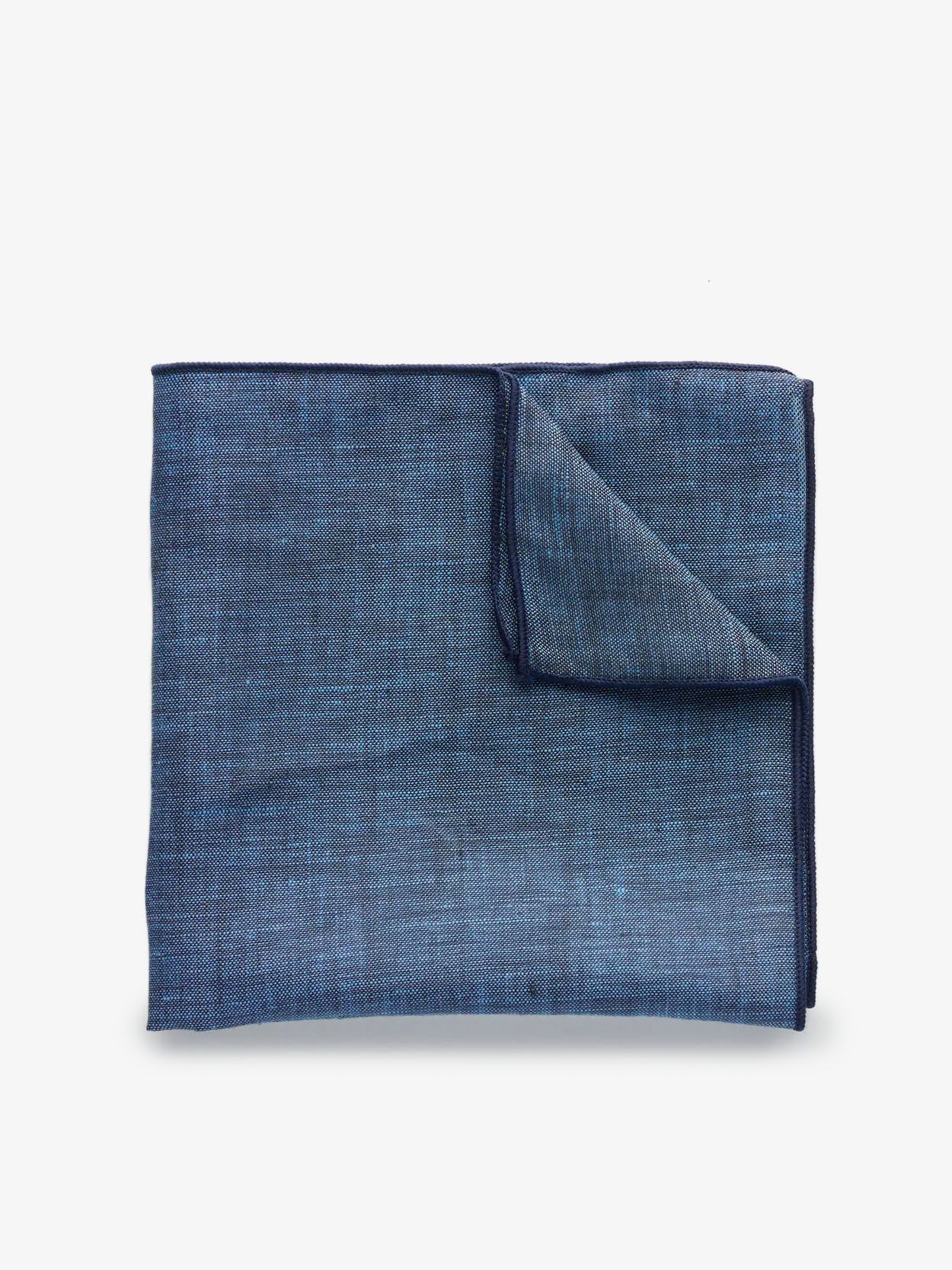 Dark Blue Pocket Square Linen