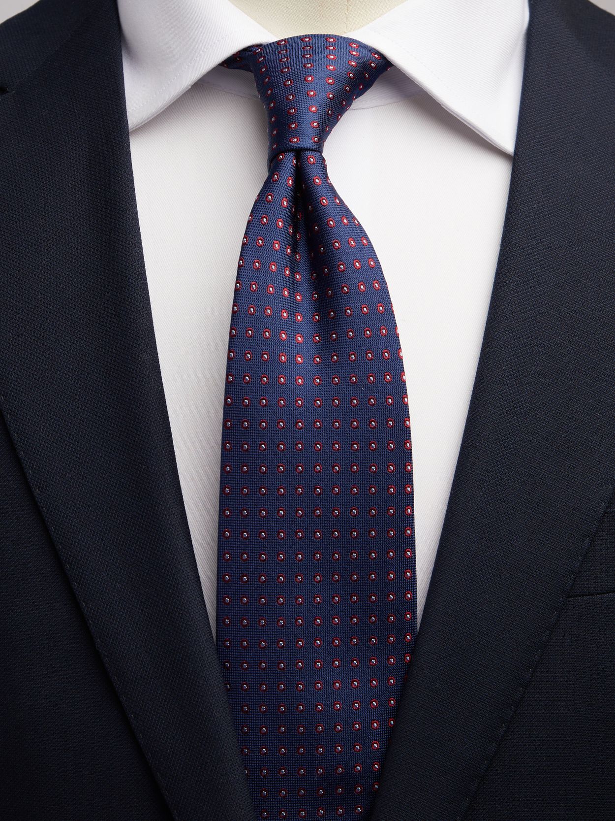 Blue & Red Dot Tie