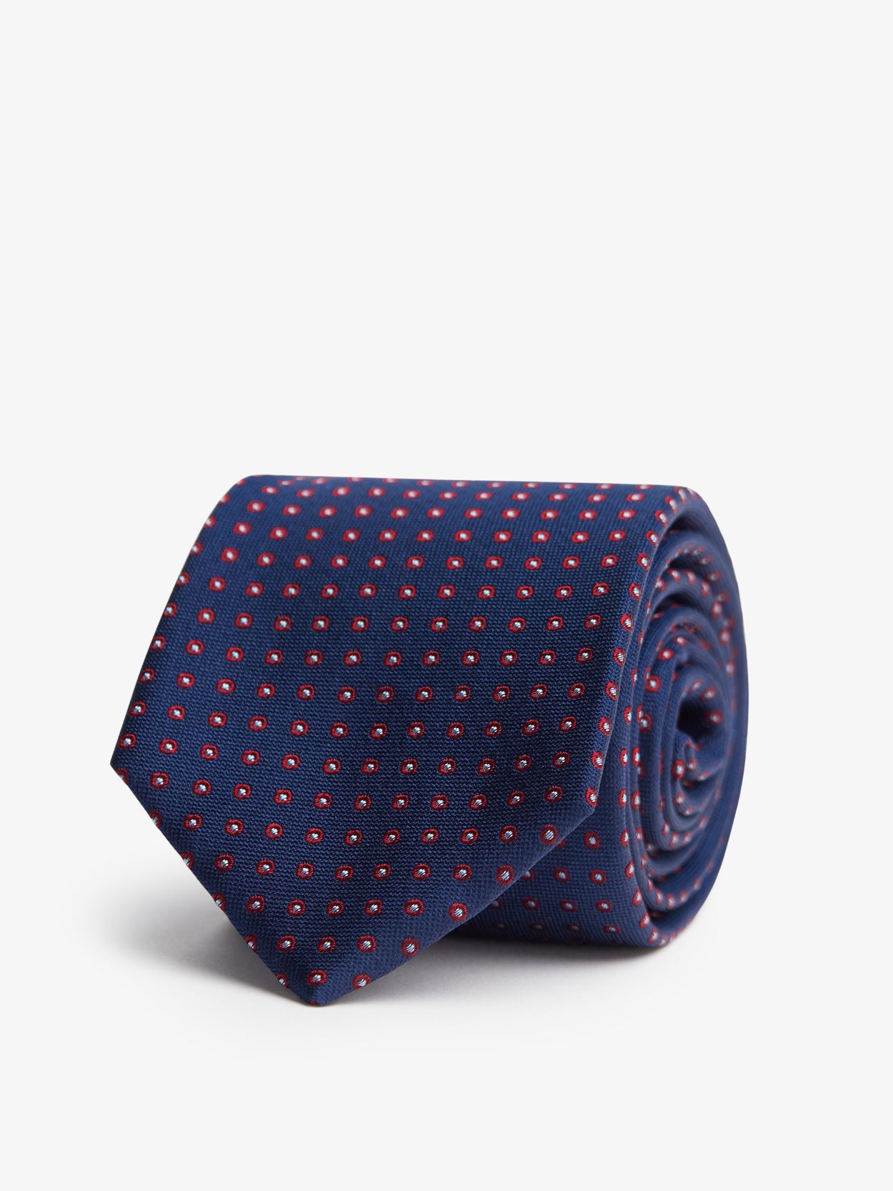 Blue & Red Dot Tie