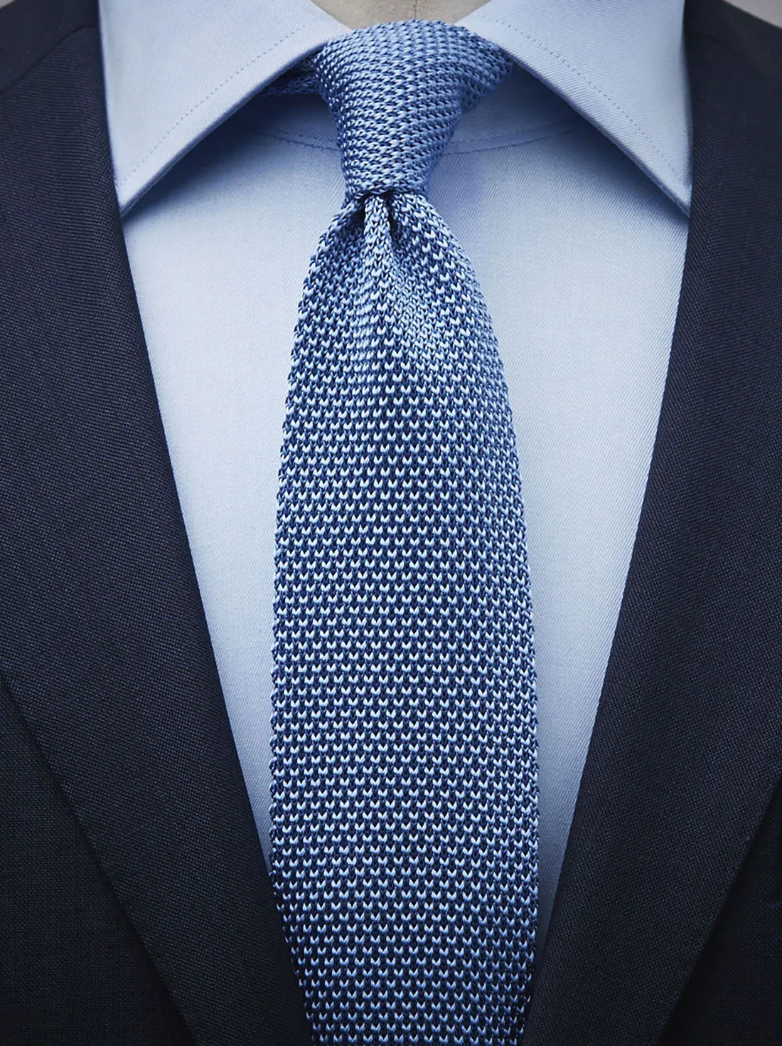 Light Blue Knitted Tie
