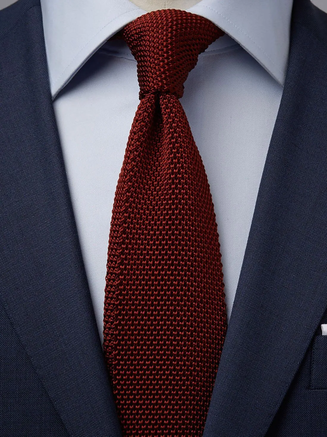 Burgundy Knitted Tie